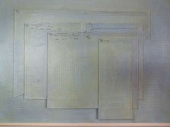 Epifania di Luciano Berio Grande collage astratto Pittura israeliana