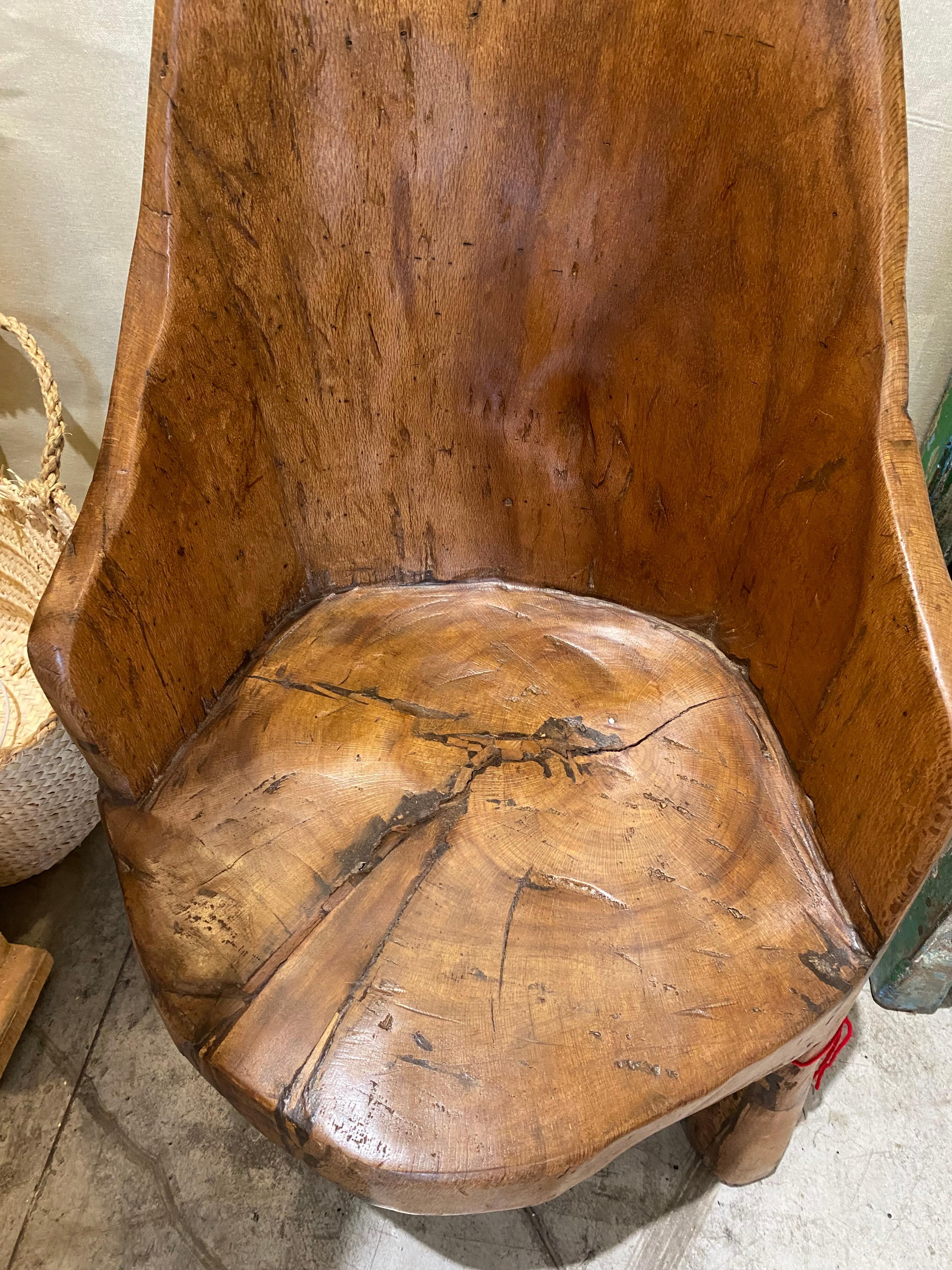 Wood Naga armchair from Nagaland 