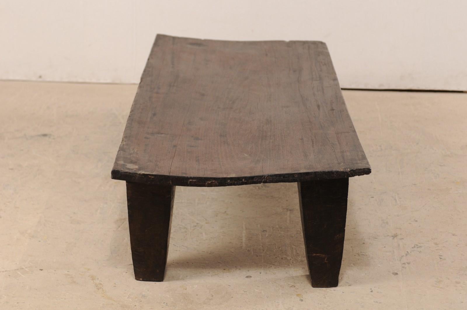 Rustic Naga Wood Coffee Table or Bench from the Early 20th Century