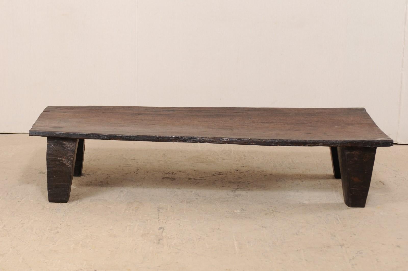 Indian Naga Wood Coffee Table or Bench from the Early 20th Century