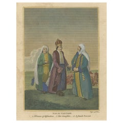 Nagai Tartars – Traditional Dress of Women of Distinction, c.1810 Engraving