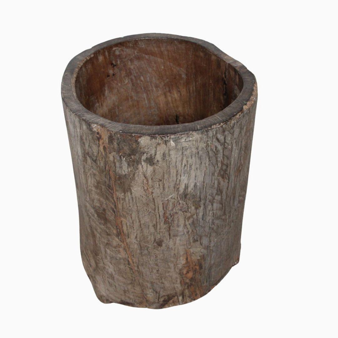 Indian Nagaland Wood Trunk Planter, India 1900s For Sale