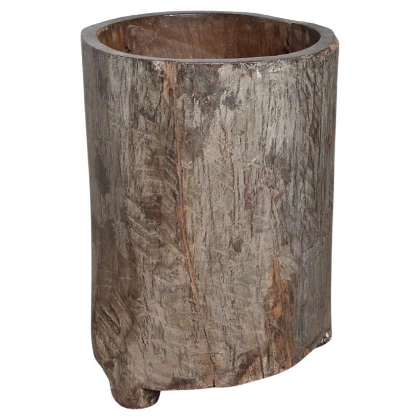 Nagaland Wood Trunk Planter, India 1900s For Sale