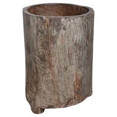 Nagaland Wood Trunk Planter, India 1900s