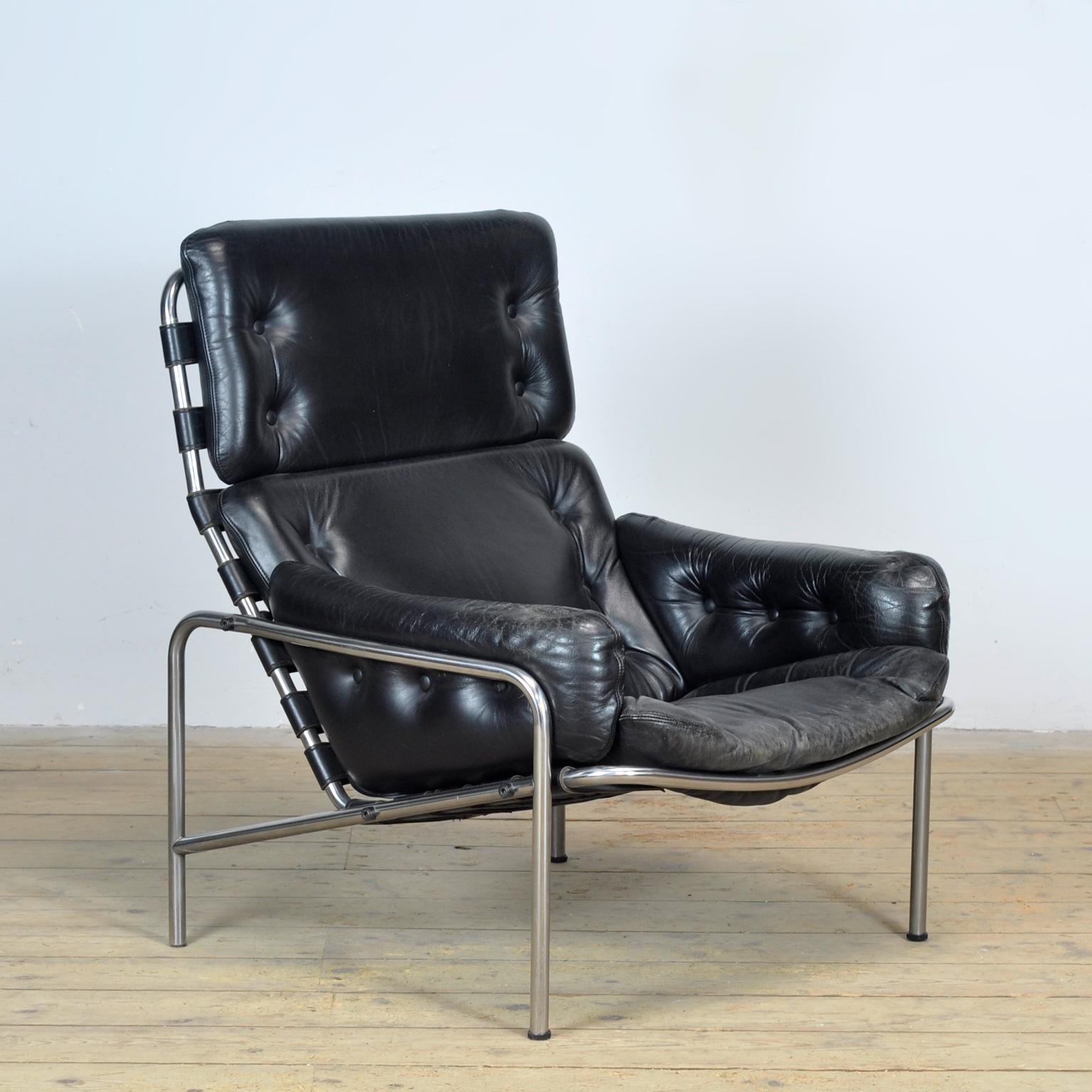 Nagoya SZ09 schwarzer Loungesessel von Martin Visser, 1960er Jahre (Moderne der Mitte des Jahrhunderts) im Angebot
