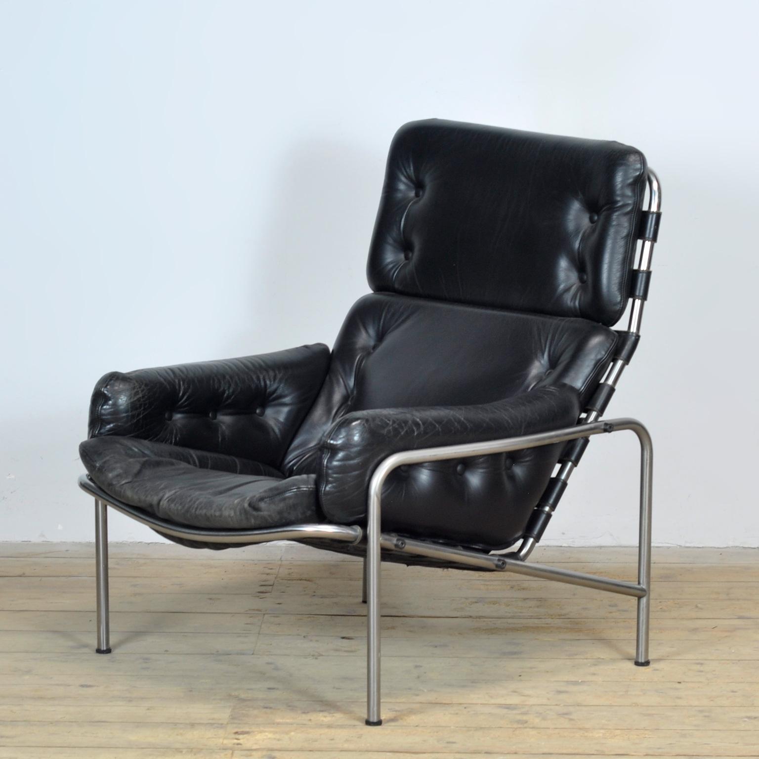 Nagoya SZ09 schwarzer Loungesessel von Martin Visser, 1960er Jahre (Niederländisch) im Angebot