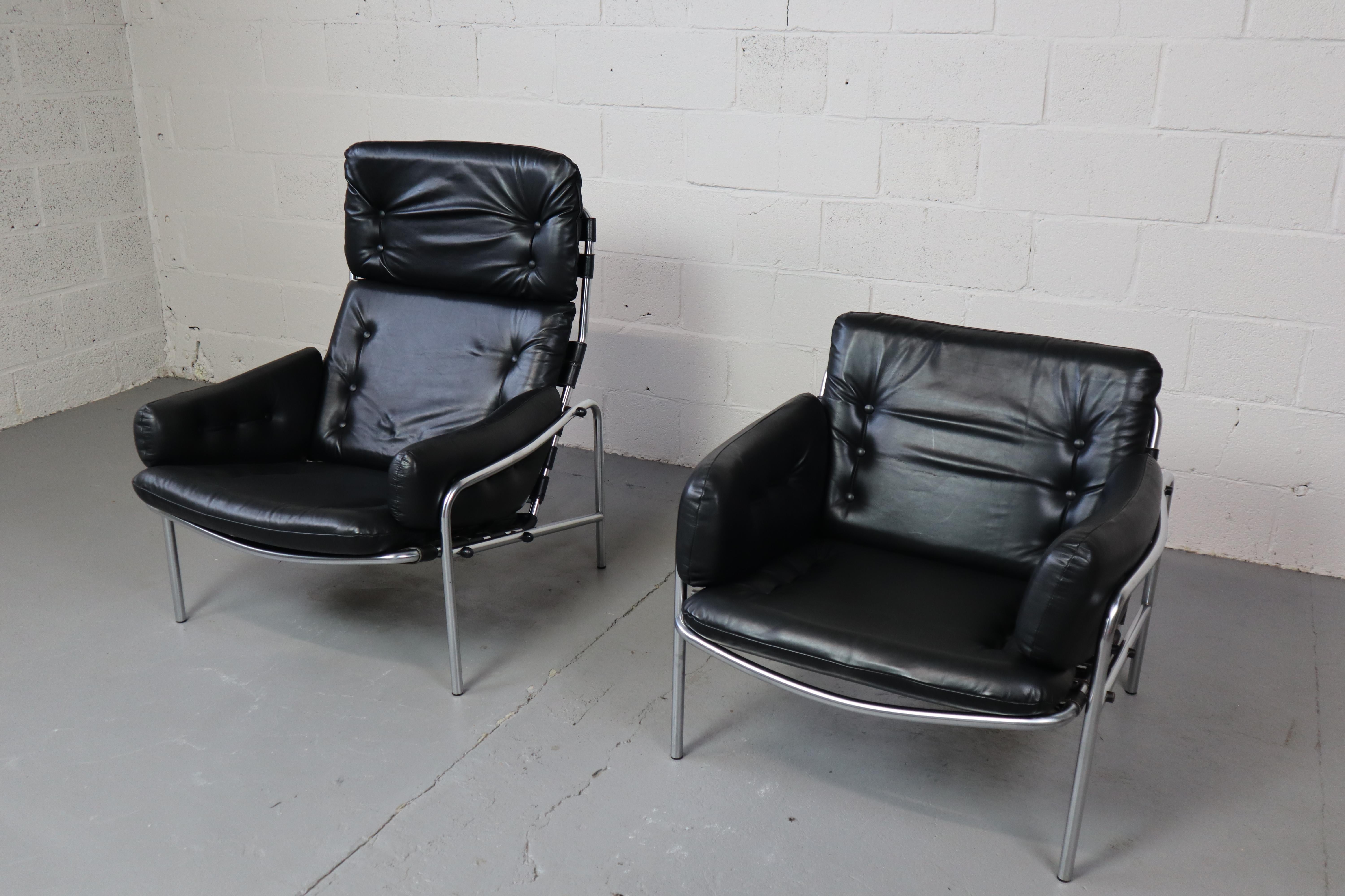 Nagoya SZ09 black lounge chair by Martin Visser for 't Spectrum Netherlands For Sale 9
