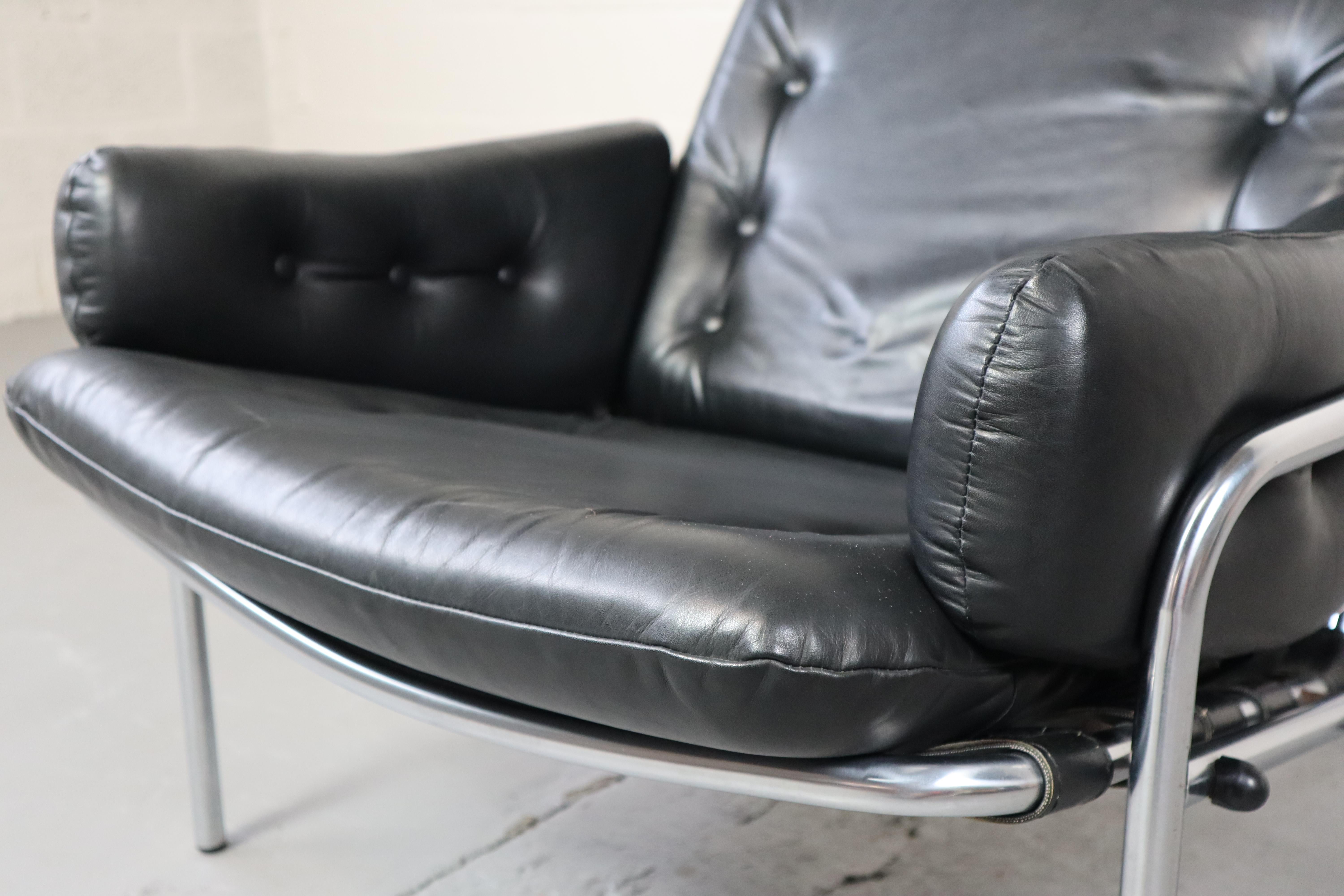 Dutch Nagoya SZ09 black lounge chair by Martin Visser for 't Spectrum Netherlands For Sale