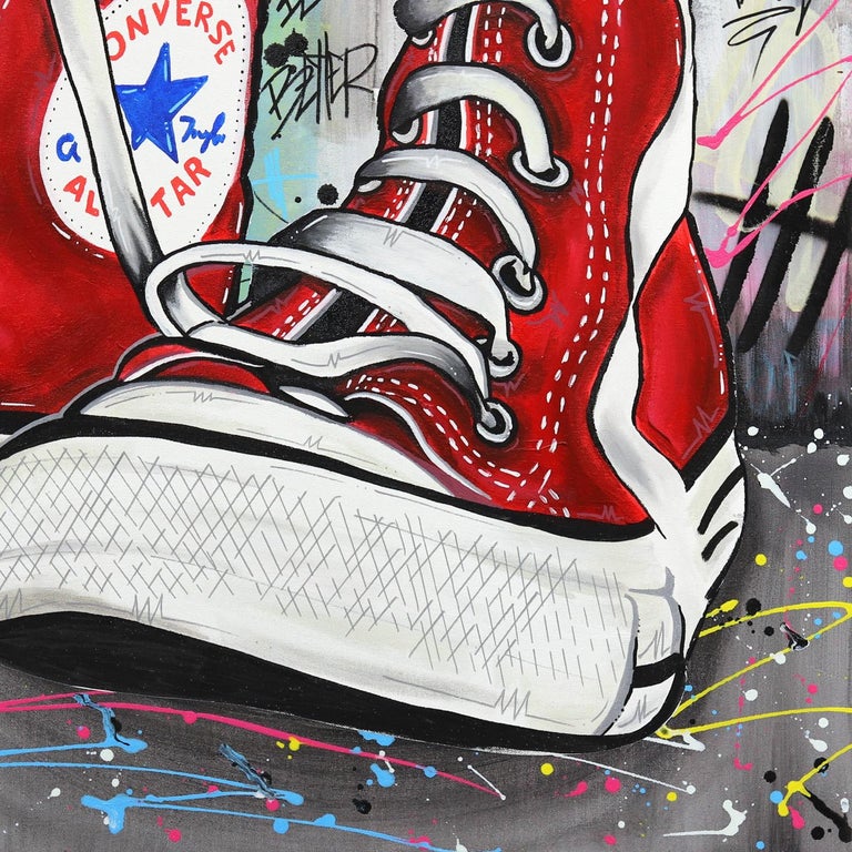 Naguy Claude - All Star - Original Converse Shoes Street Art Painting on  Canvas For Sale at 1stDibs | all star painting, naguy, all stars painting