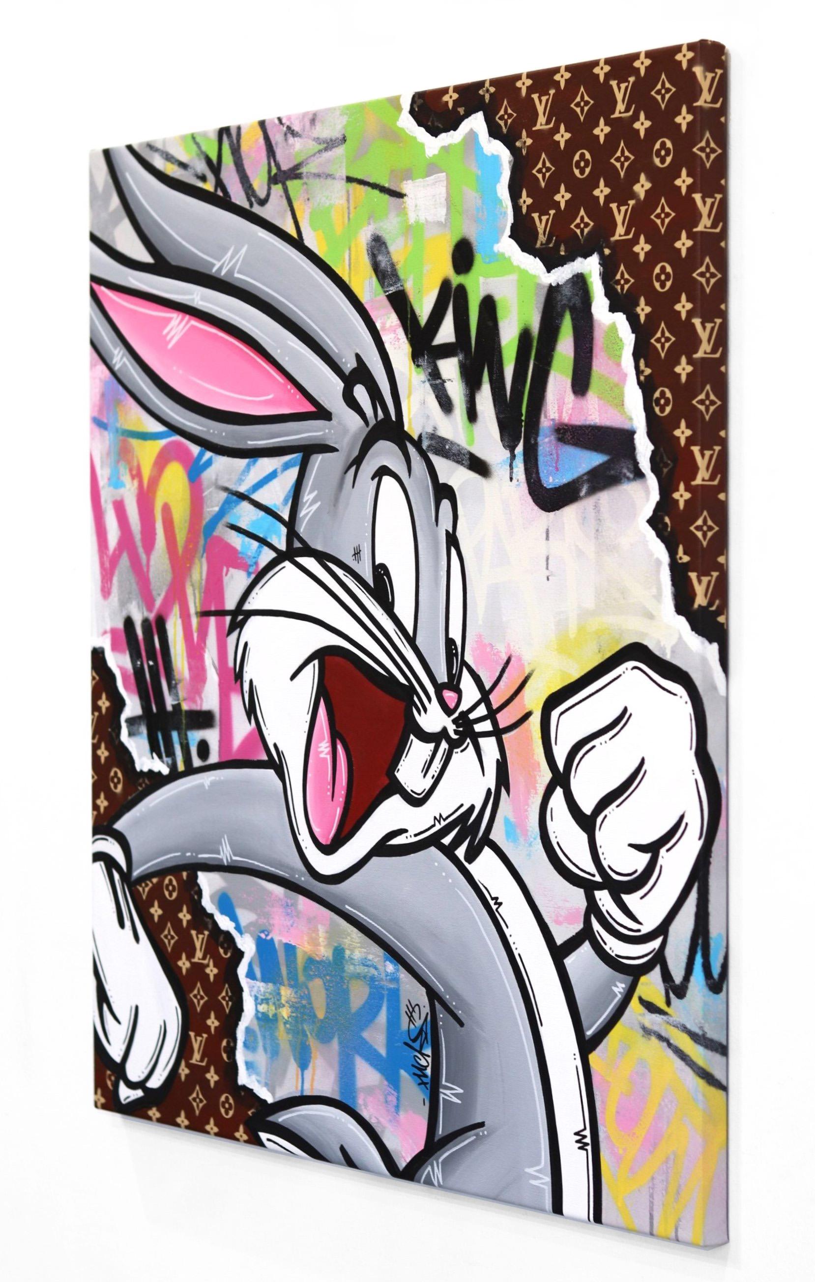 Bugs Bunny Loves Louis Vuitton - Peinture Pop Art originale en vente 1