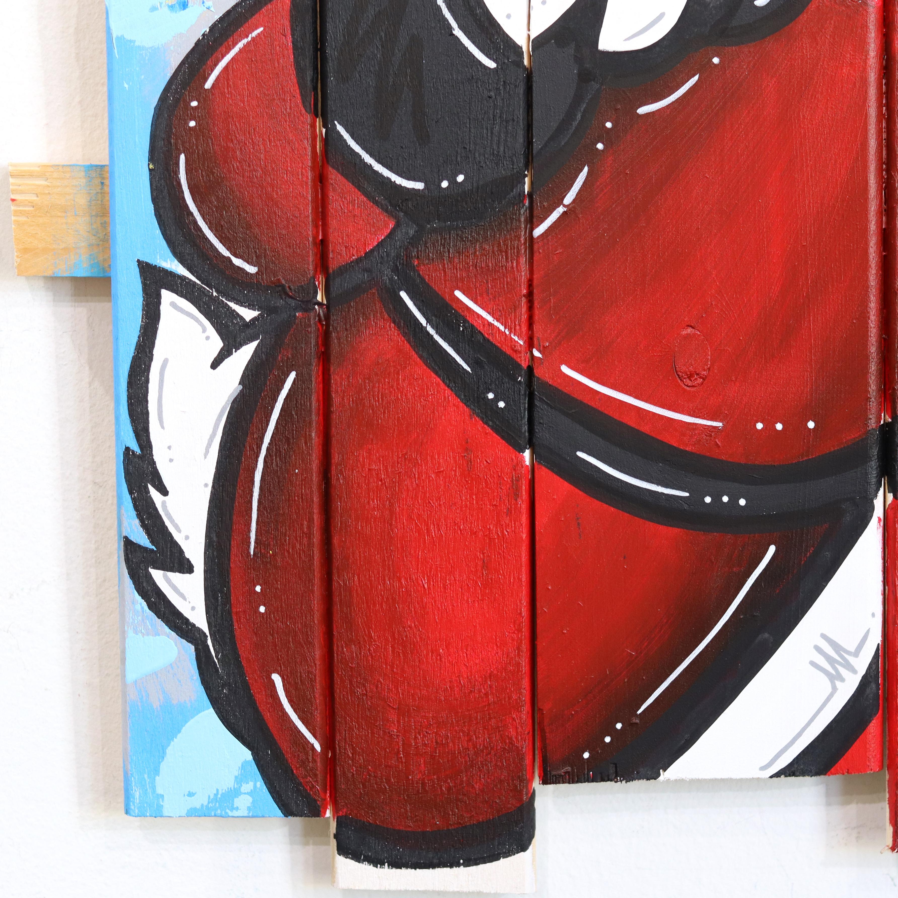 Cash Flow - Pop Art originale colorata e vibrante su Wood con personaggio Looney Tunes in vendita 4