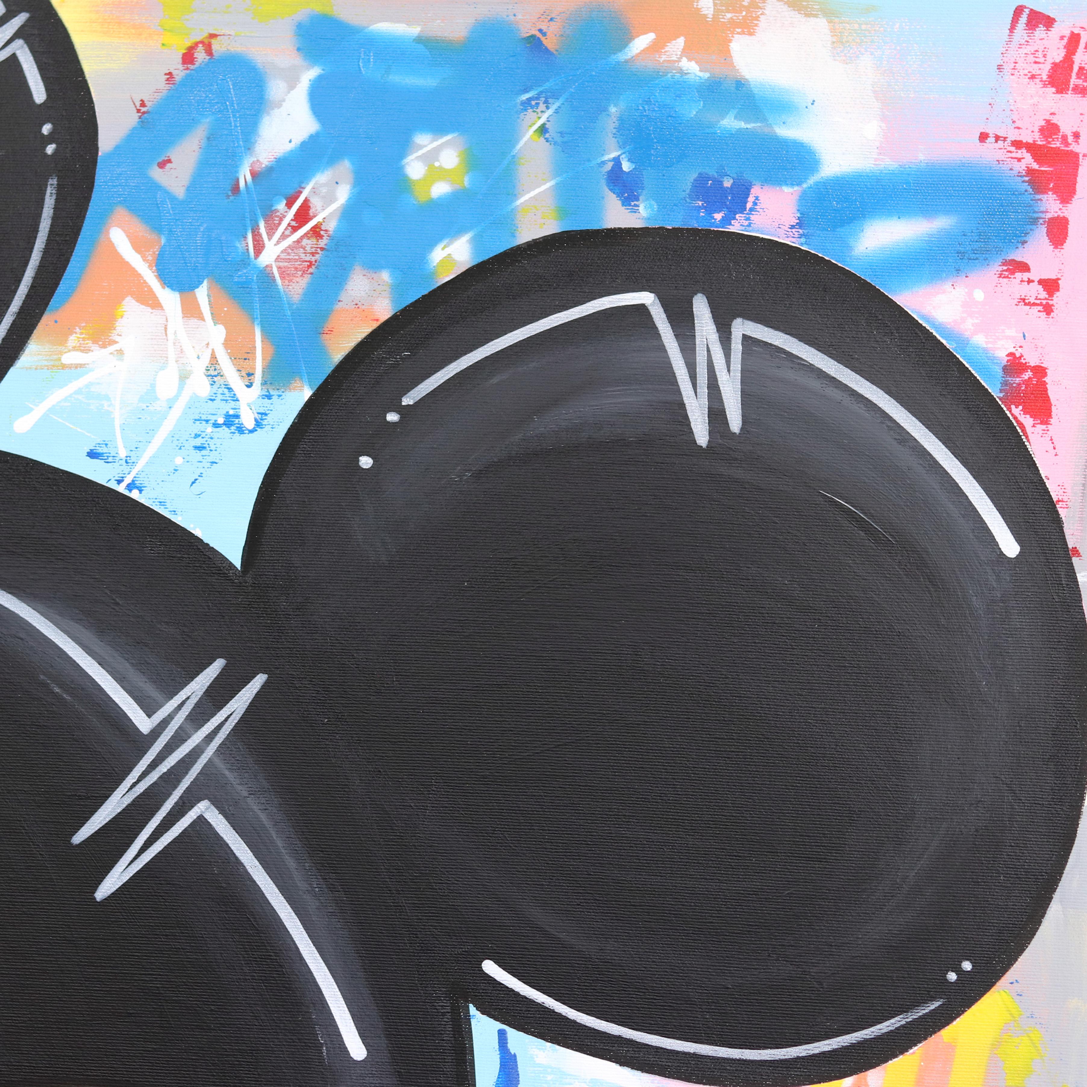 Il Paese dei Sogni di Topolino - Pittura Pop Art originale con personaggio dei cartoni animati in vendita 3