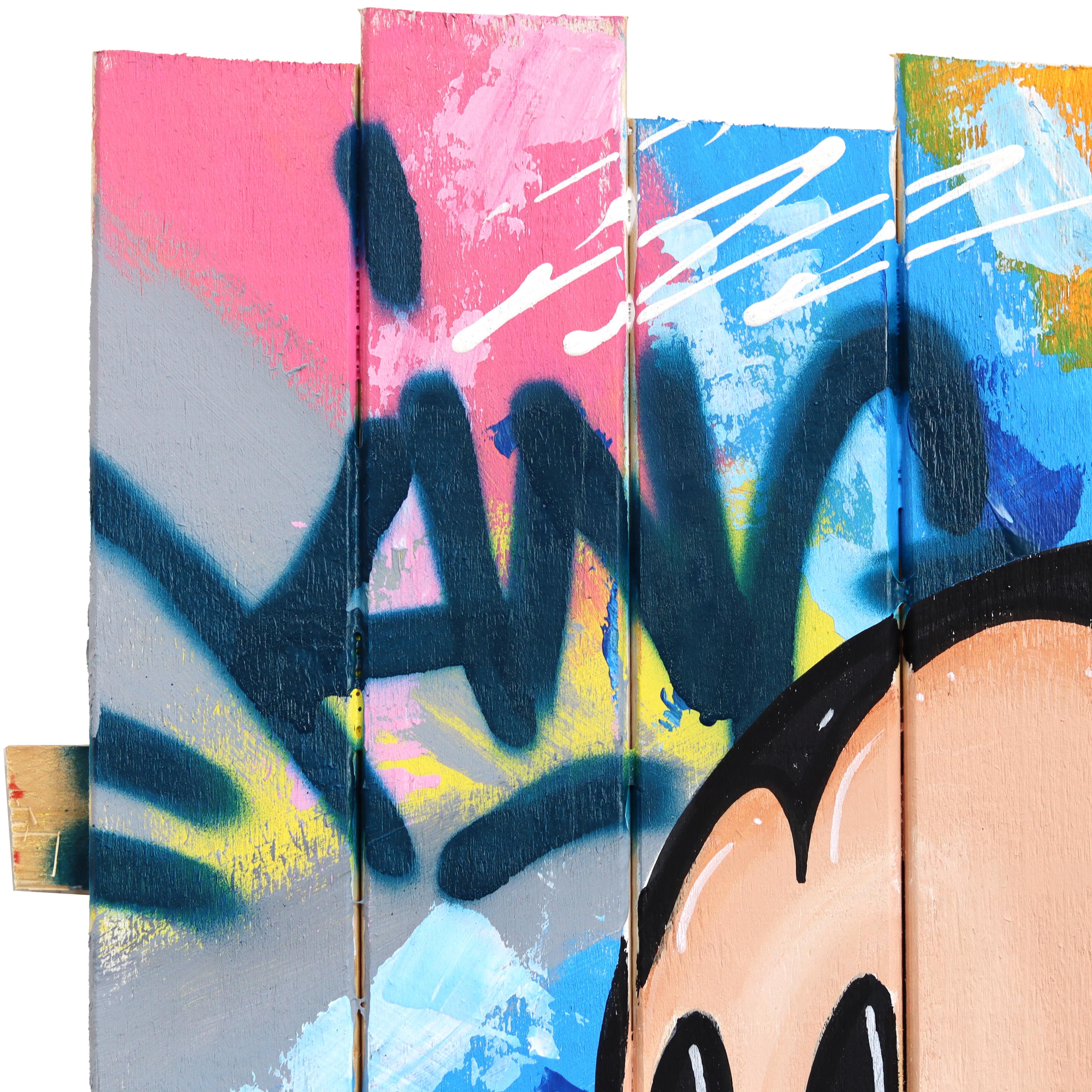 OG Mickey - Original Vibrant Colorful Pop Art Painting with Cartoon Character For Sale 1