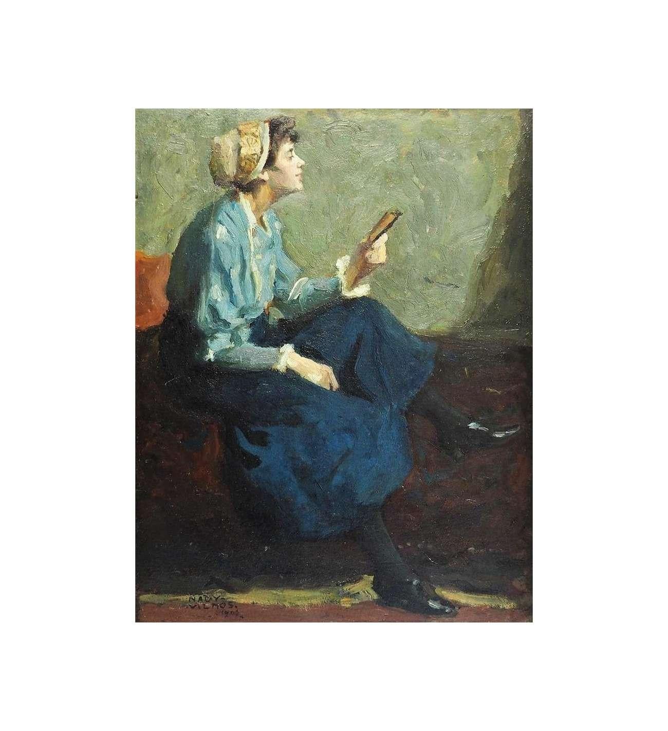 Jeune femme lisant Nagy Vilmos en vente 1