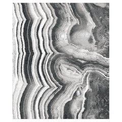 "Nahe - Gray + Cream" /  7'-9" x 13'-7" / Hand-Knotted Wool Rug