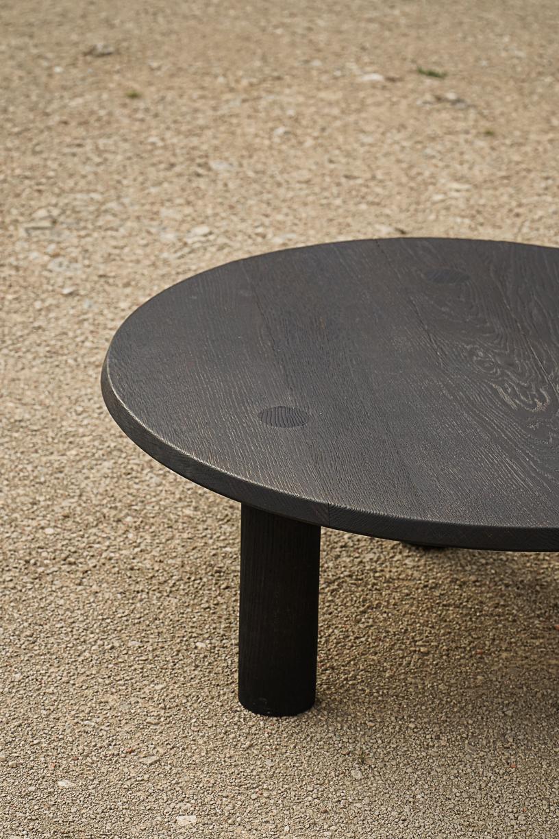 Oiled Nahele Small Burnt Oak Table by La Lune For Sale