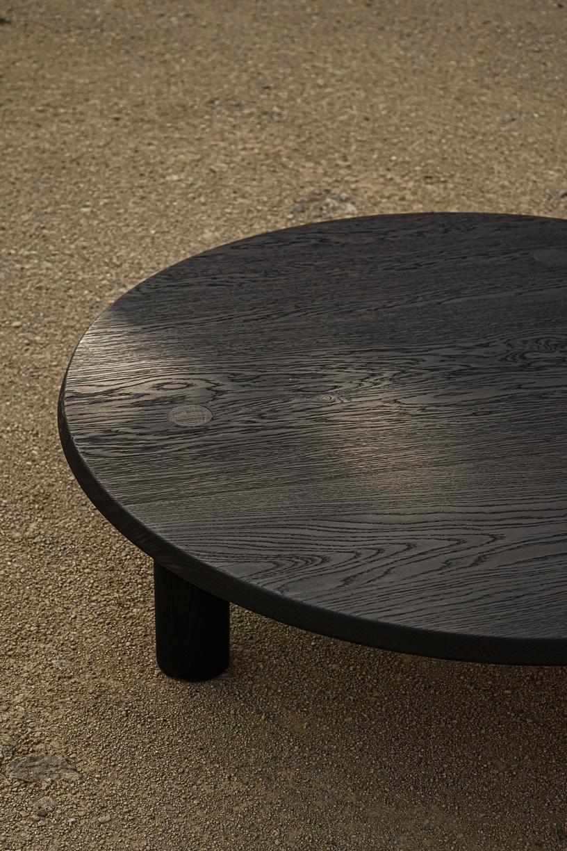 Contemporary Nahele Small Burnt Oak Table by La Lune For Sale