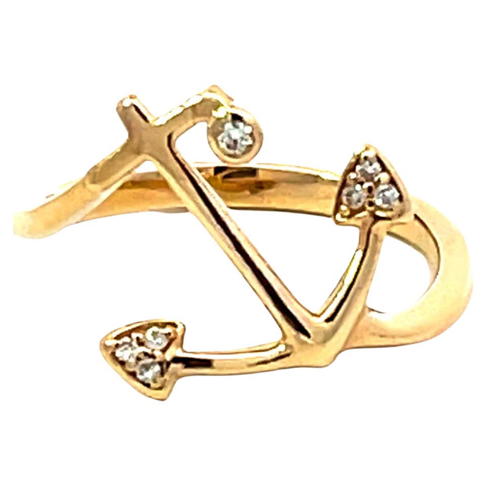 Achor Rings Gold Anchor Link Ring in 18k Yellow Gold For Sale at 1stDibs | 18k gold ...