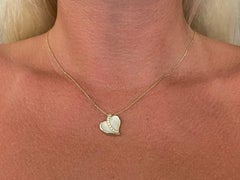 Na Hoku Collier cœur en or jaune 14 carats et diamants