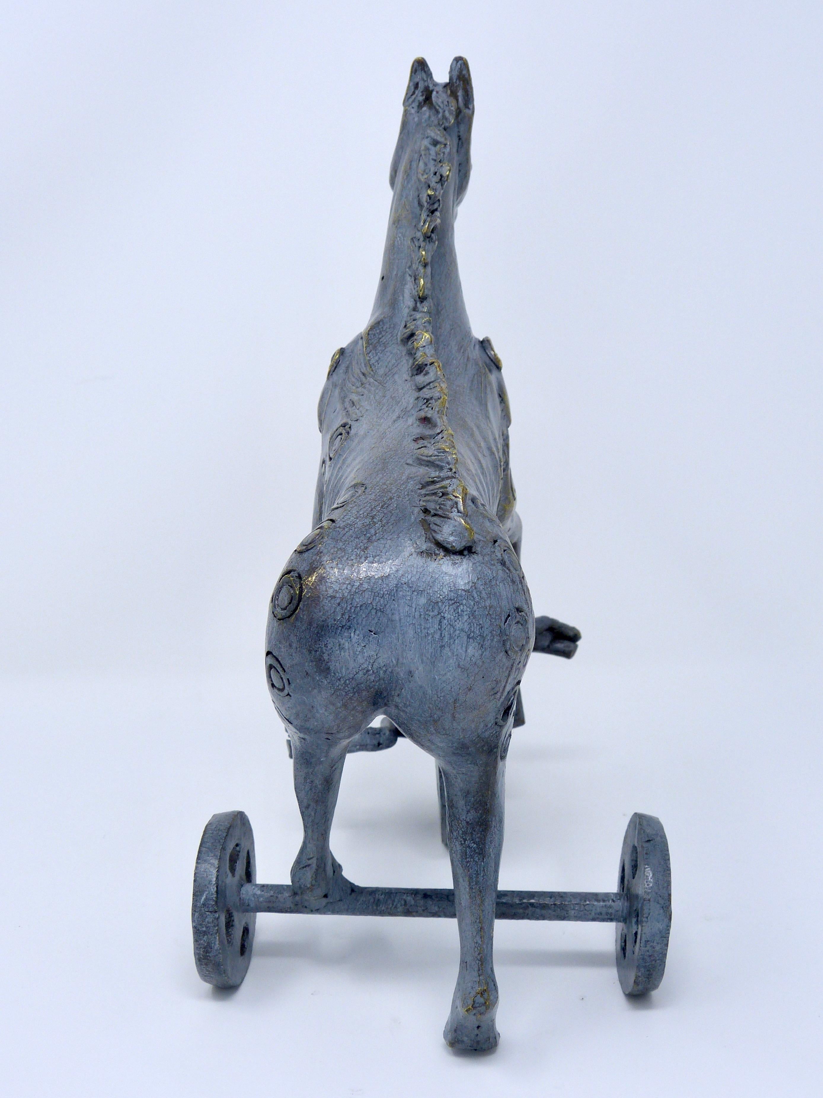 Patinated Nahual Surrealism Bronze Sculpture by Alejandro Velasco, 2018 For Sale