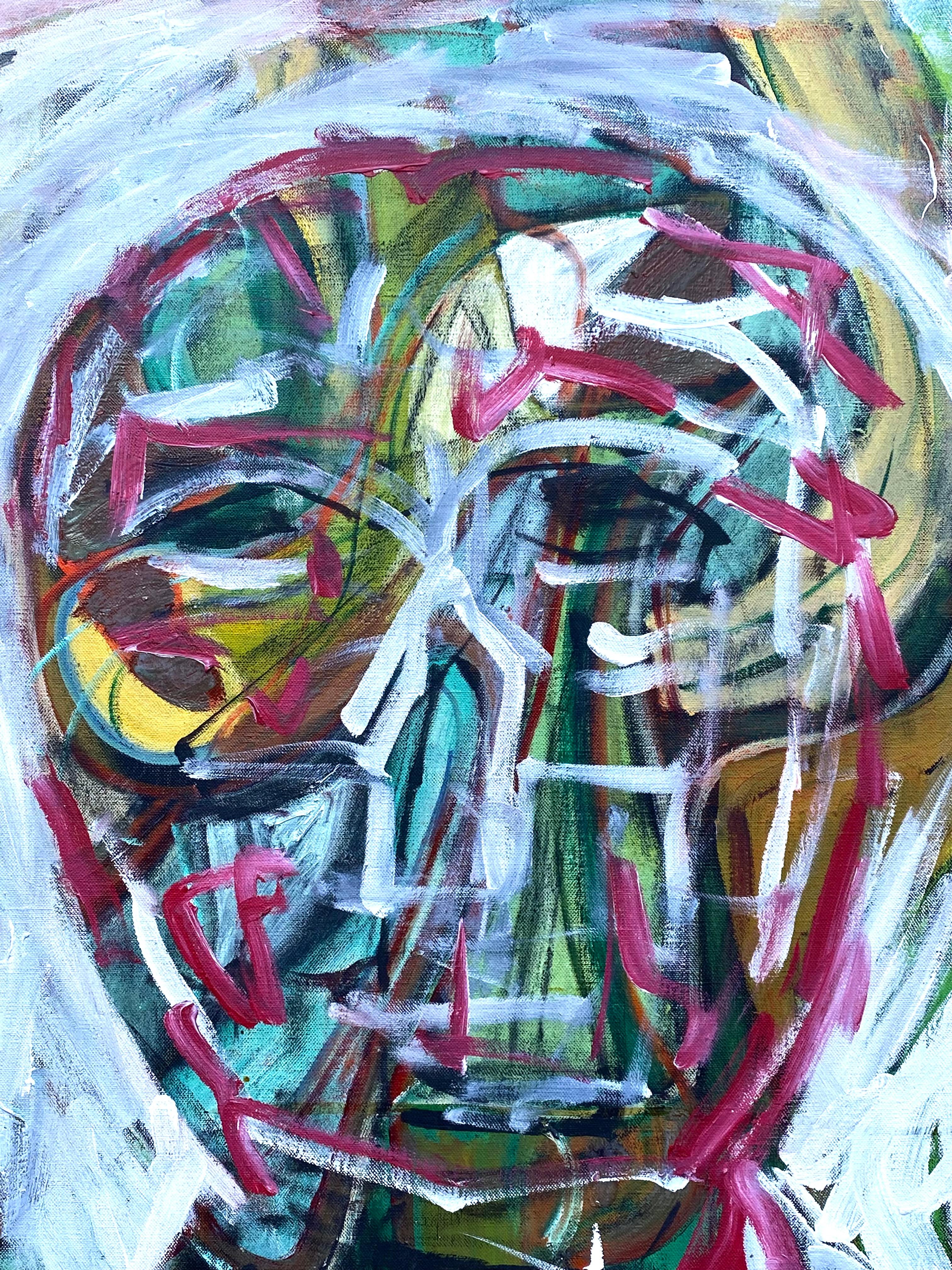 “Abstract Self Portrait - Painting by Nahum Tschacbasov