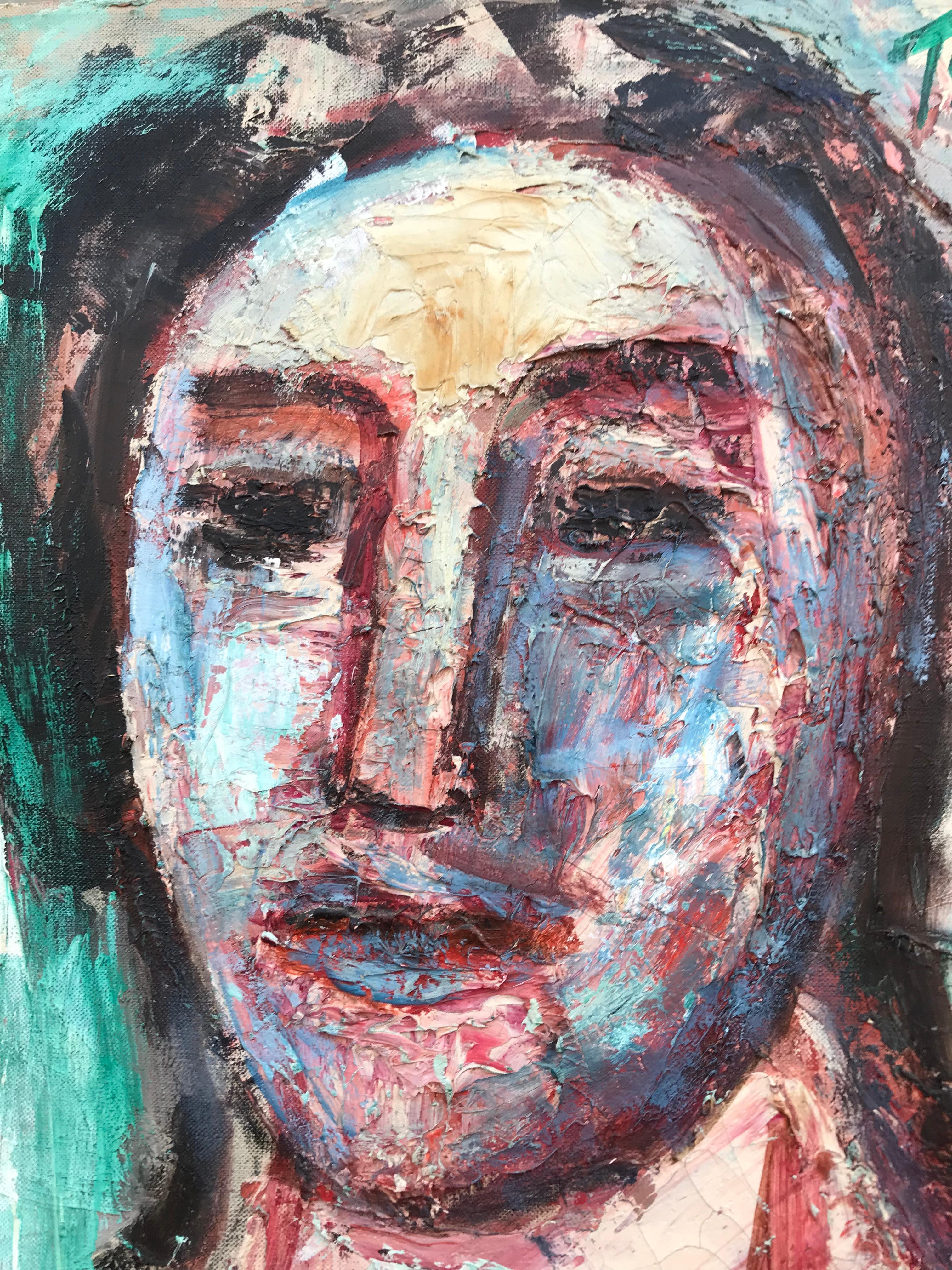 “Impasto Woman” - Painting by Nahum Tschacbasov