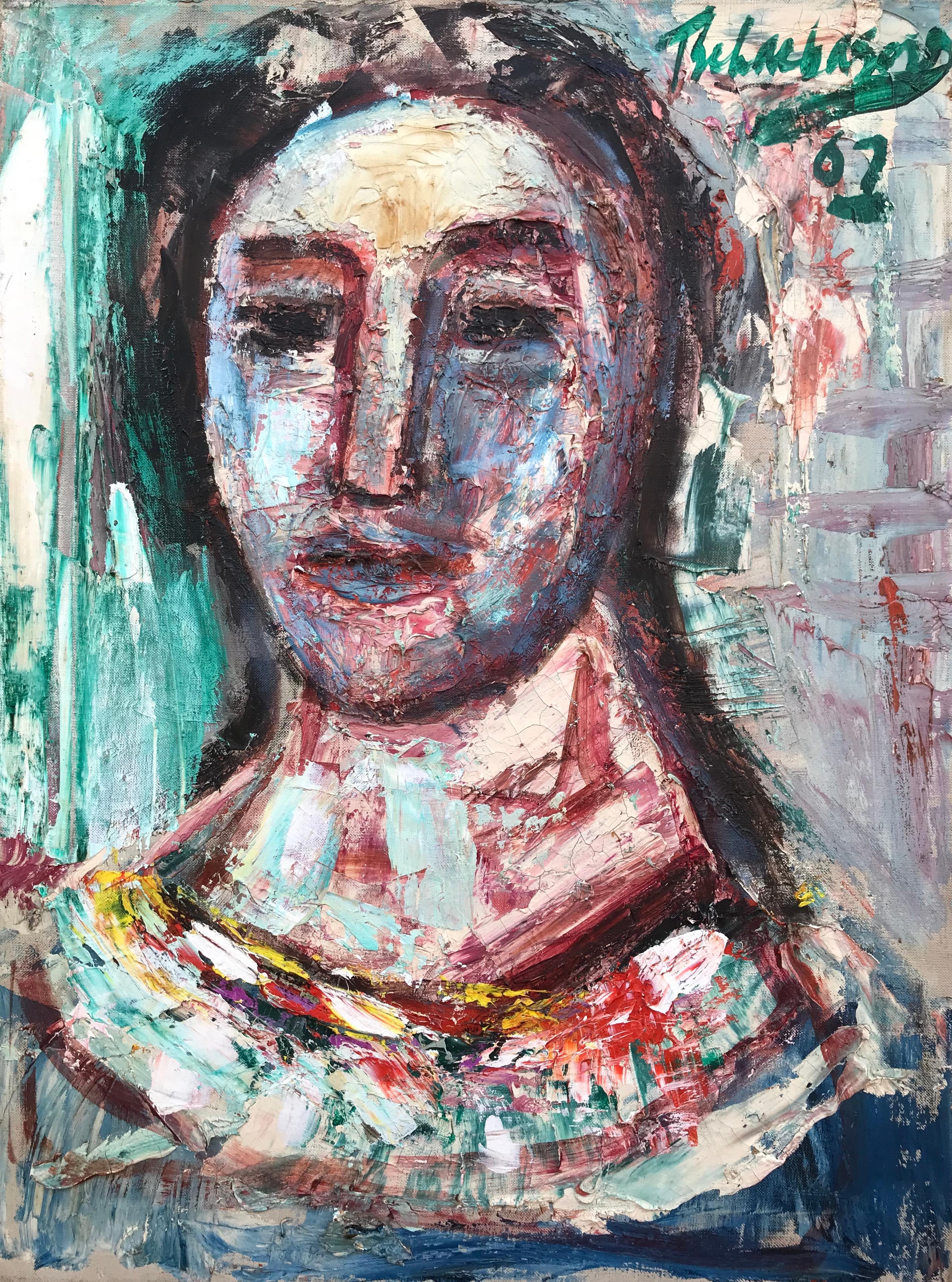 Nahum Tschacbasov Portrait Painting - “Impasto Woman”