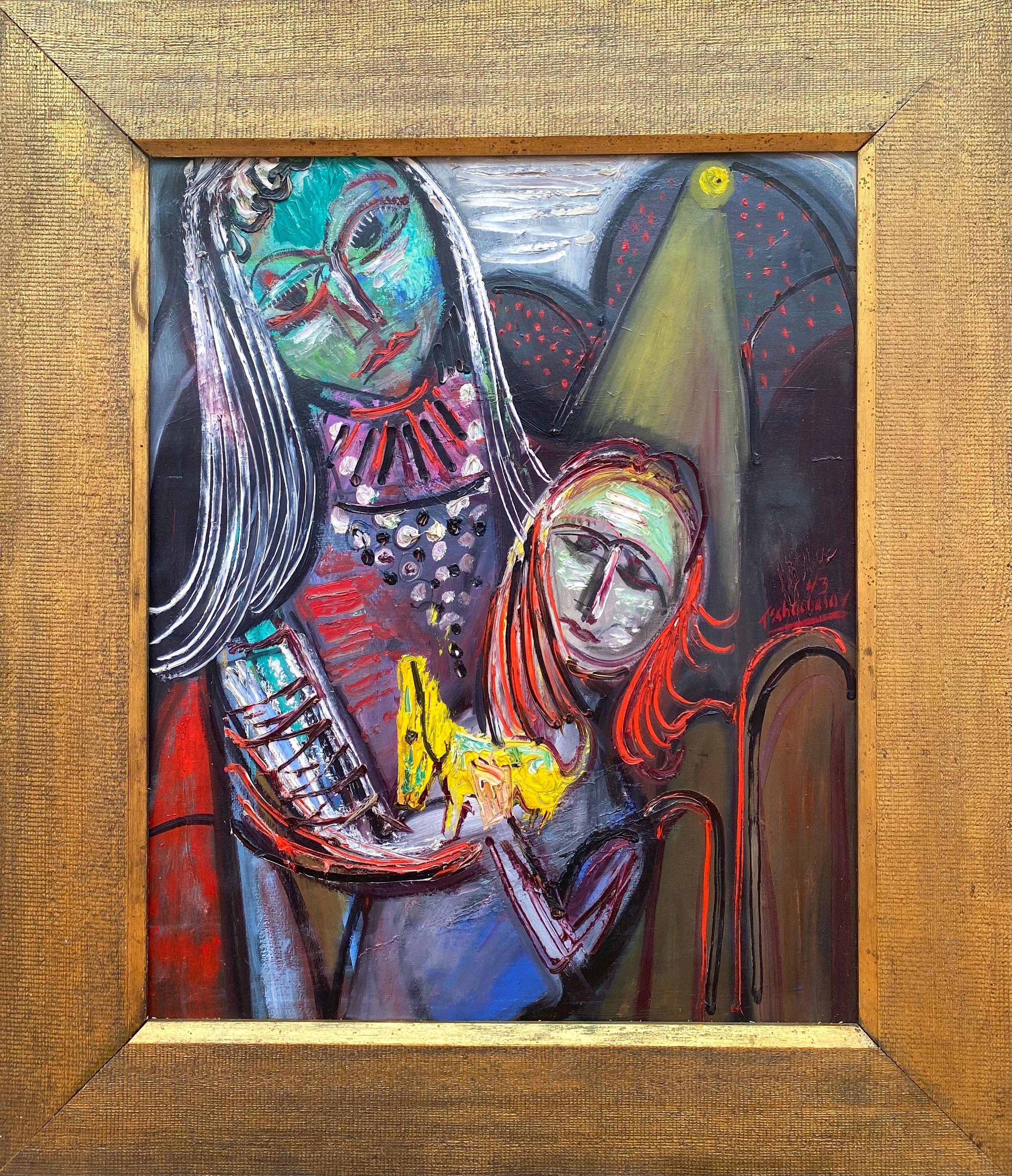 “Mother and Child” - Painting by Nahum Tschacbasov