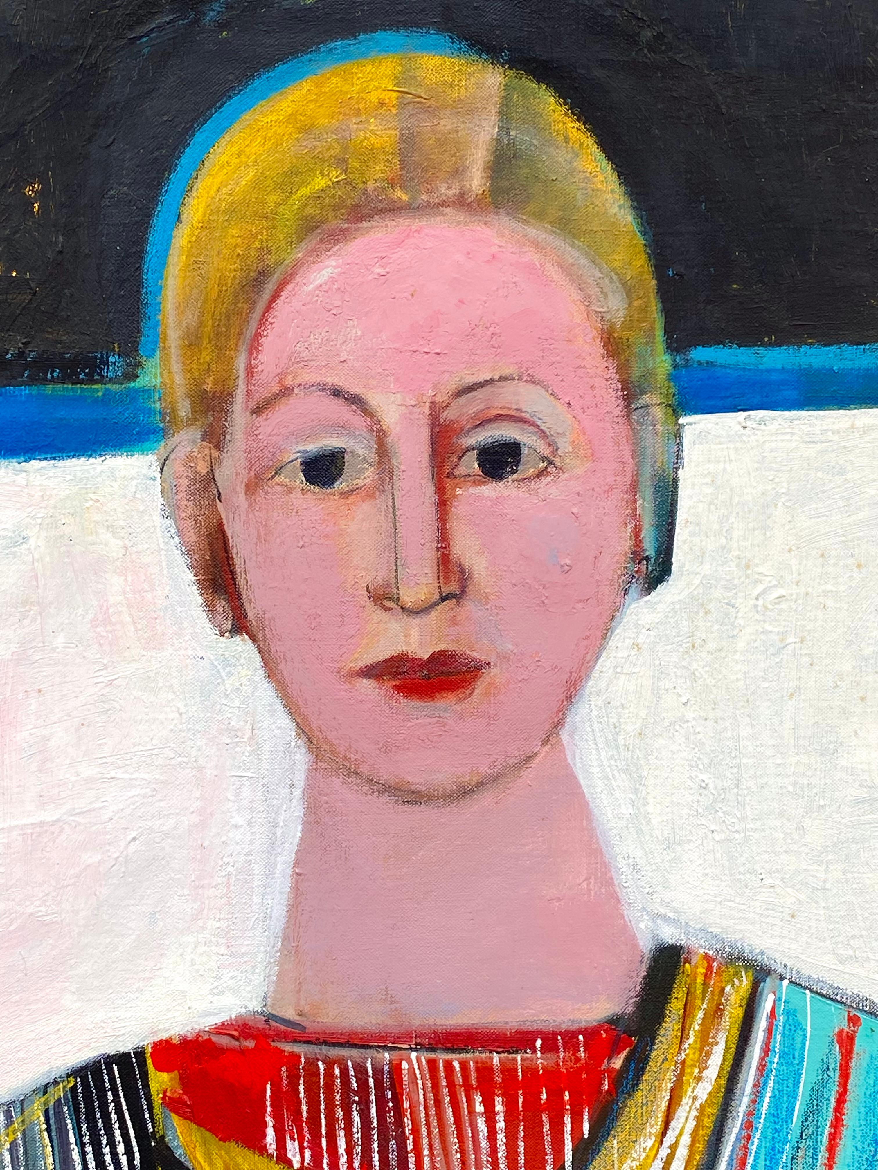 Ritratto originale ad olio su tela dell'artista Irene Zevon, che divenne la terza moglie di Nahum Tachacbasov. Firmato, dedicato e datato 1959 al centro a sinistra.  Etichetta dell'inventario dell'artista in alto a destra sul verso della barella. Le