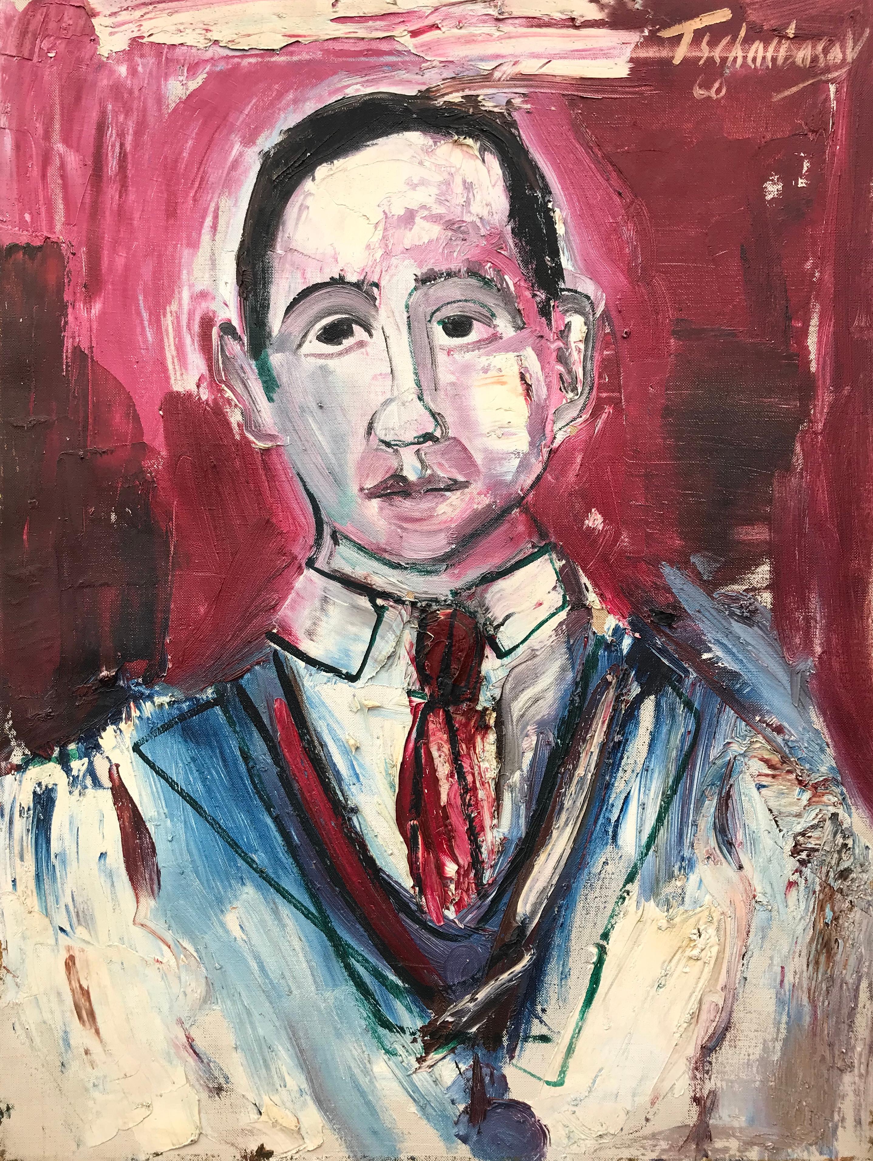 Nahum Tschacbasov Portrait Painting - “Portrait of J. Bickel”