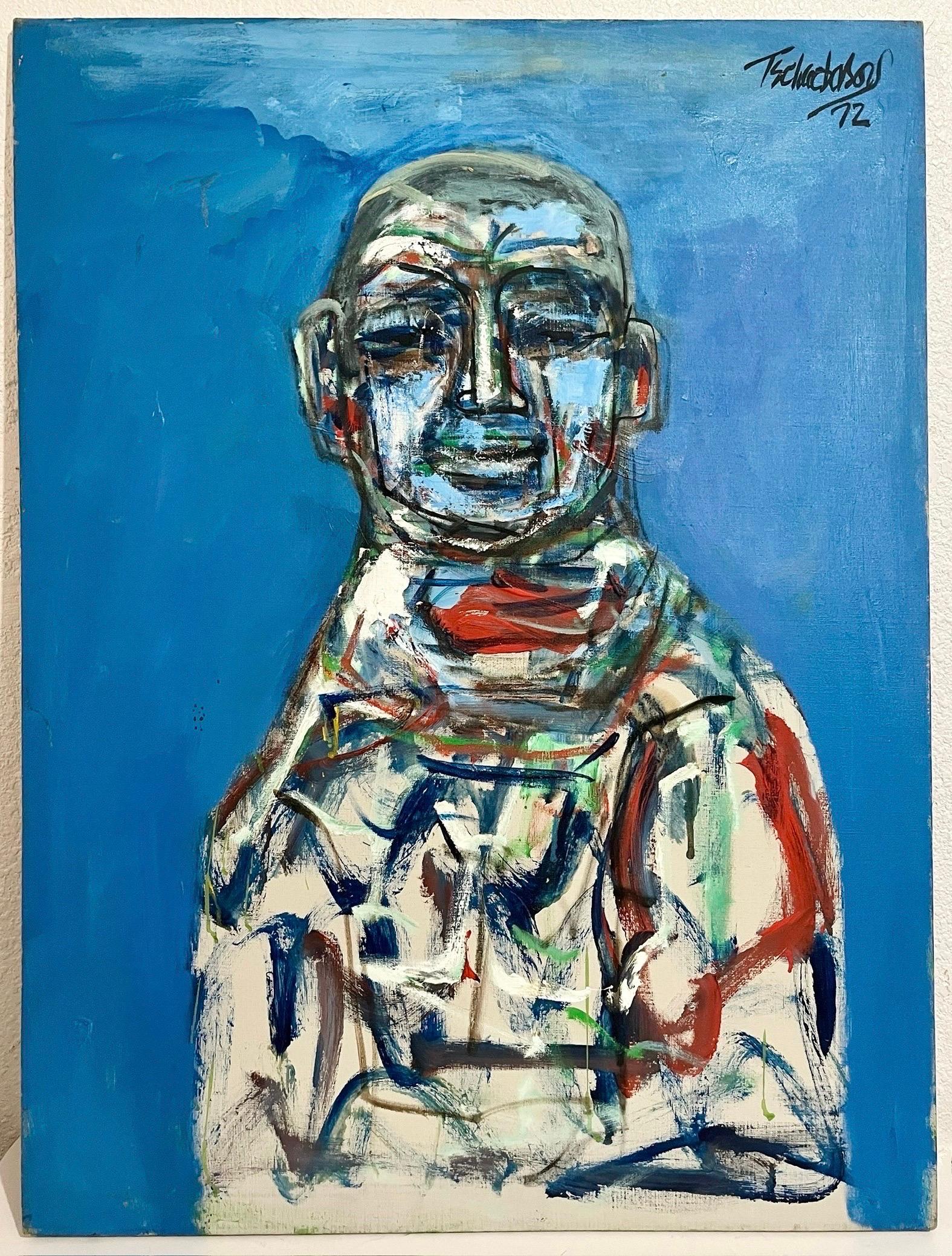 Pittura ad olio astratta russo-americana Nahum Tschacbasov Artista WPA Gruppo di Dieci in vendita 1