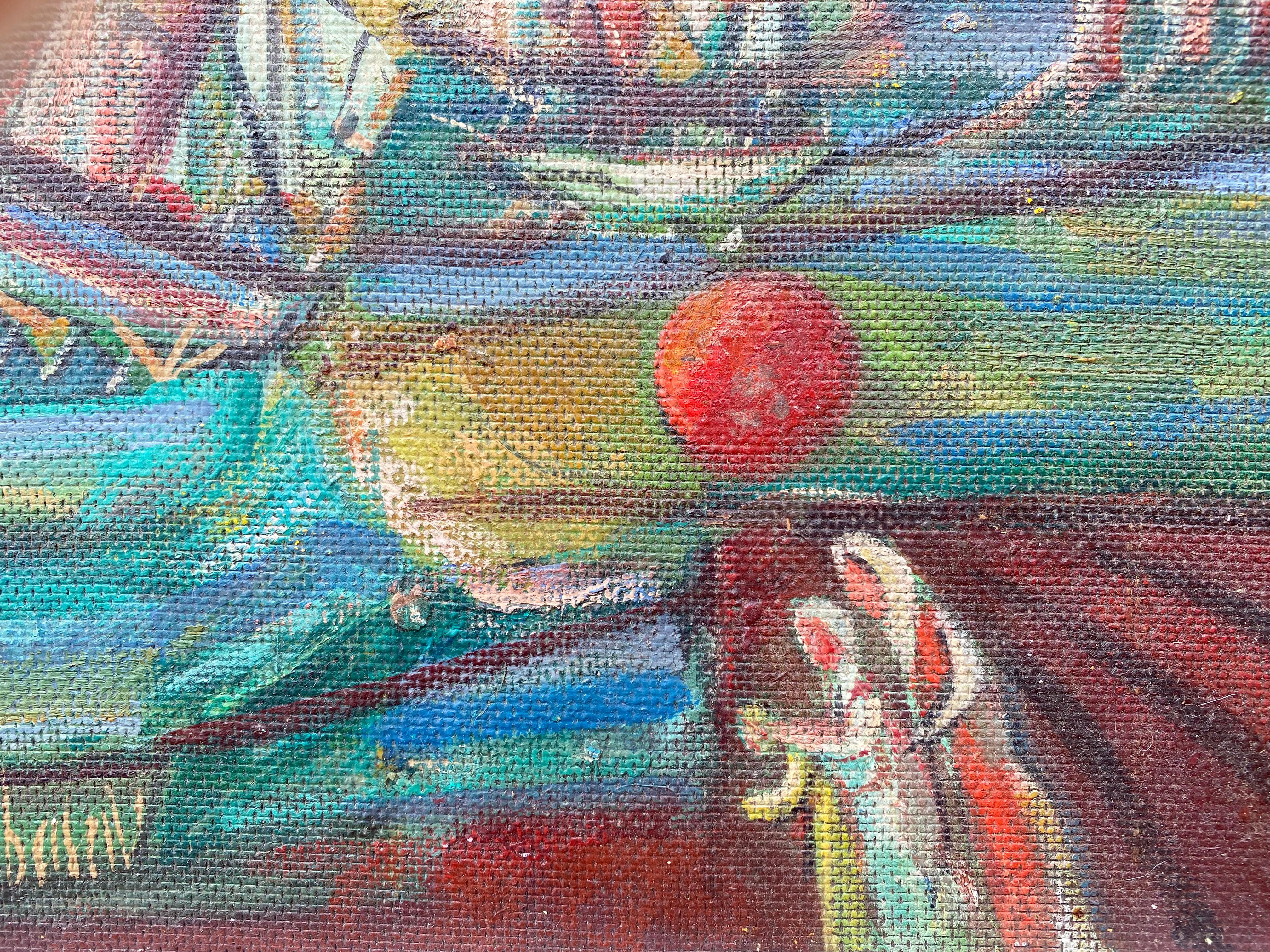 “Ships and Orbs” - American Modern Painting by Nahum Tschacbasov