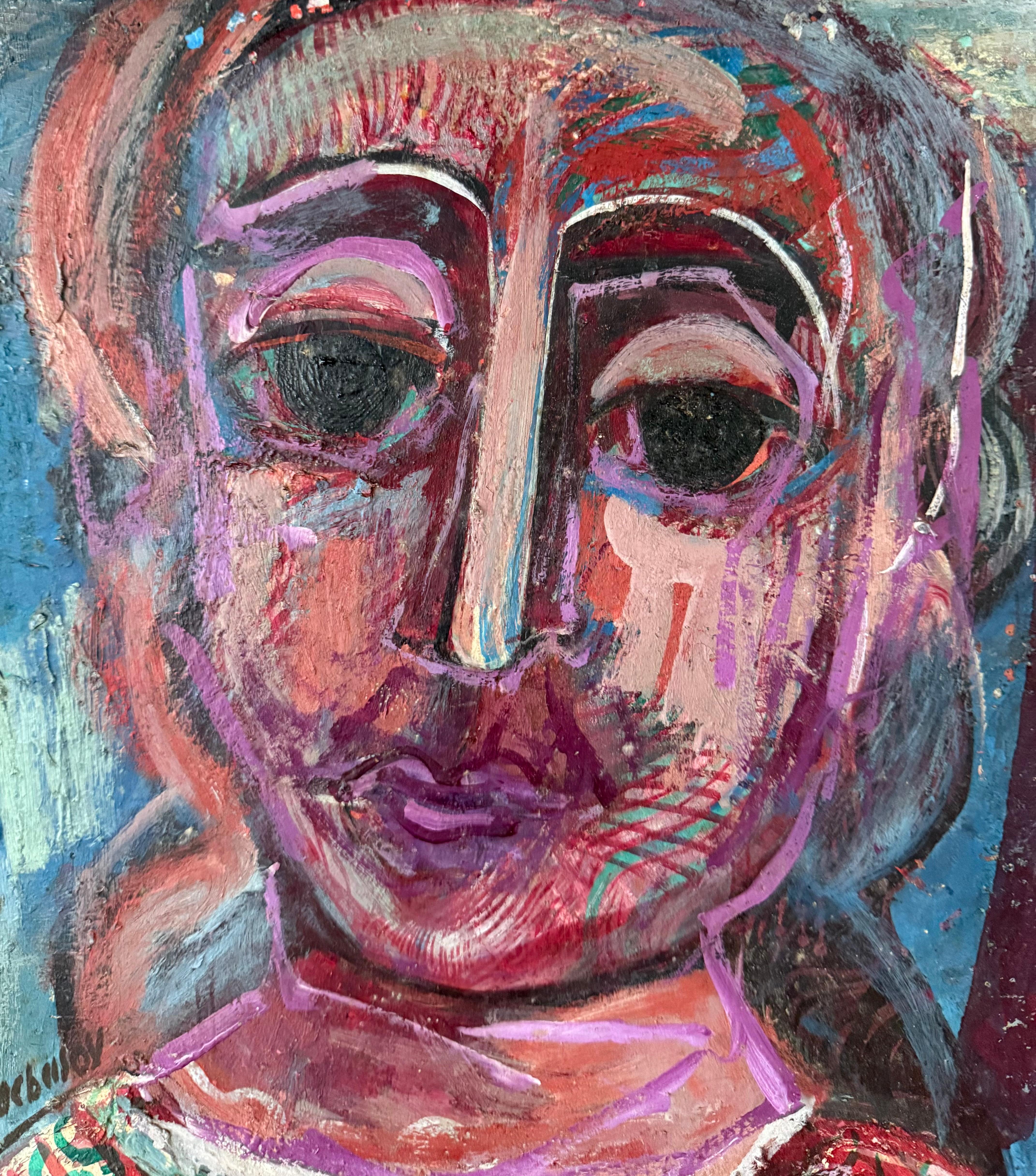 Dipinto originale a olio su cartone di fibra dell'artista russo/americano Nahum Tschacbasov. Firmato  in basso a sinistra. Circa 1945.  Le condizioni sono buone.  Attualmente non incorniciato. Sono disponibili opzioni di incorniciatura. 
