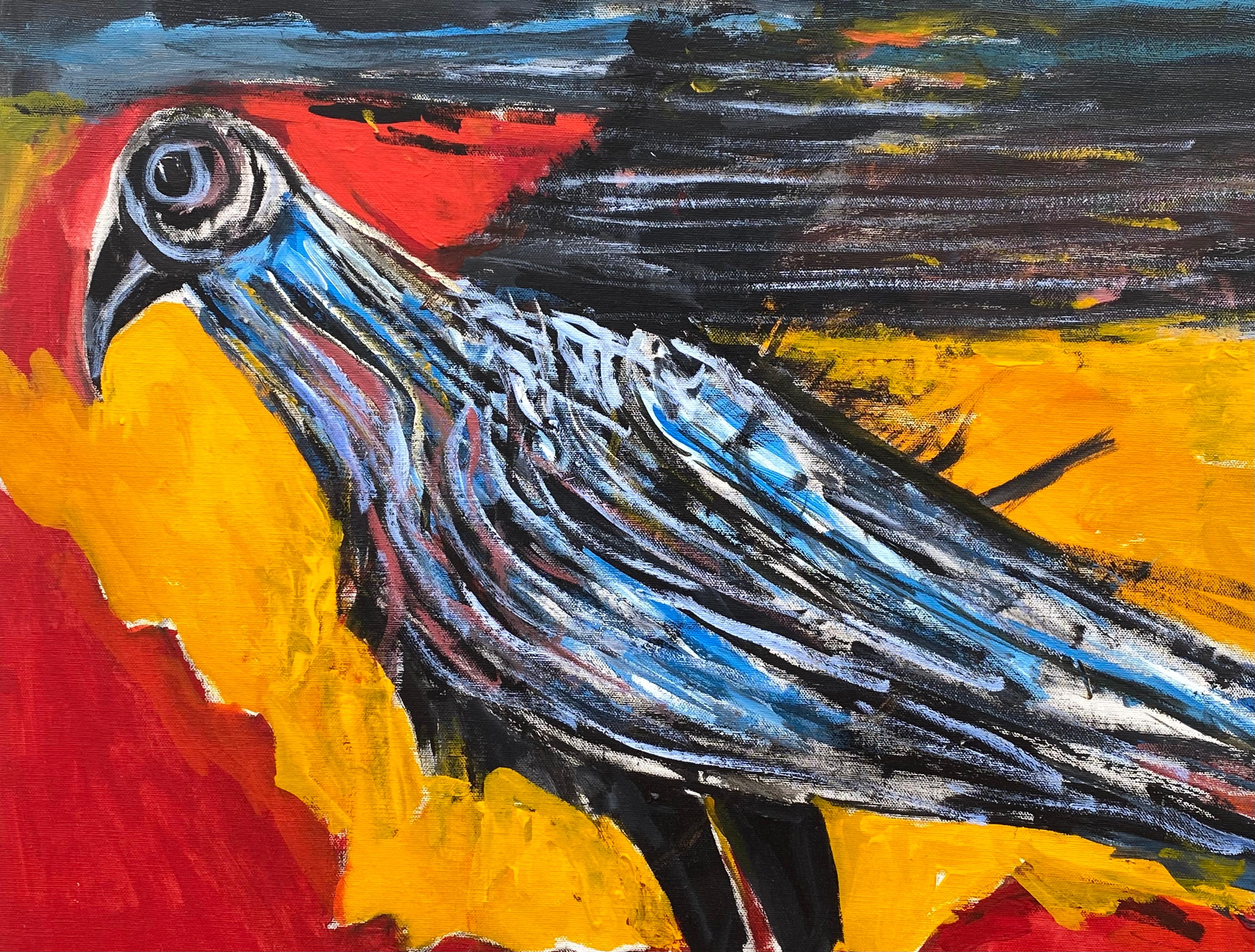 “The Bird” - Contemporary Painting by Nahum Tschacbasov