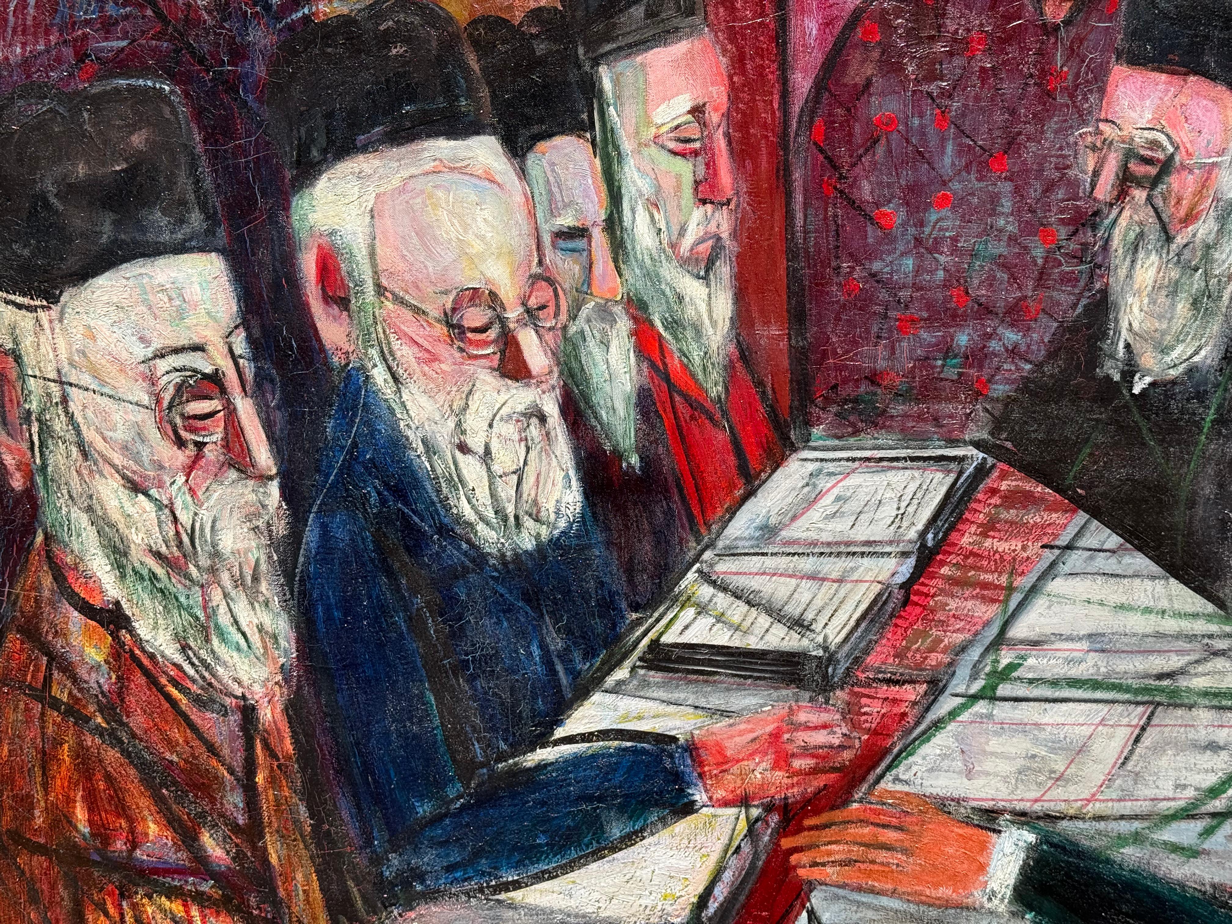 “The Rabbi’s” - Ashcan School Painting by Nahum Tschacbasov