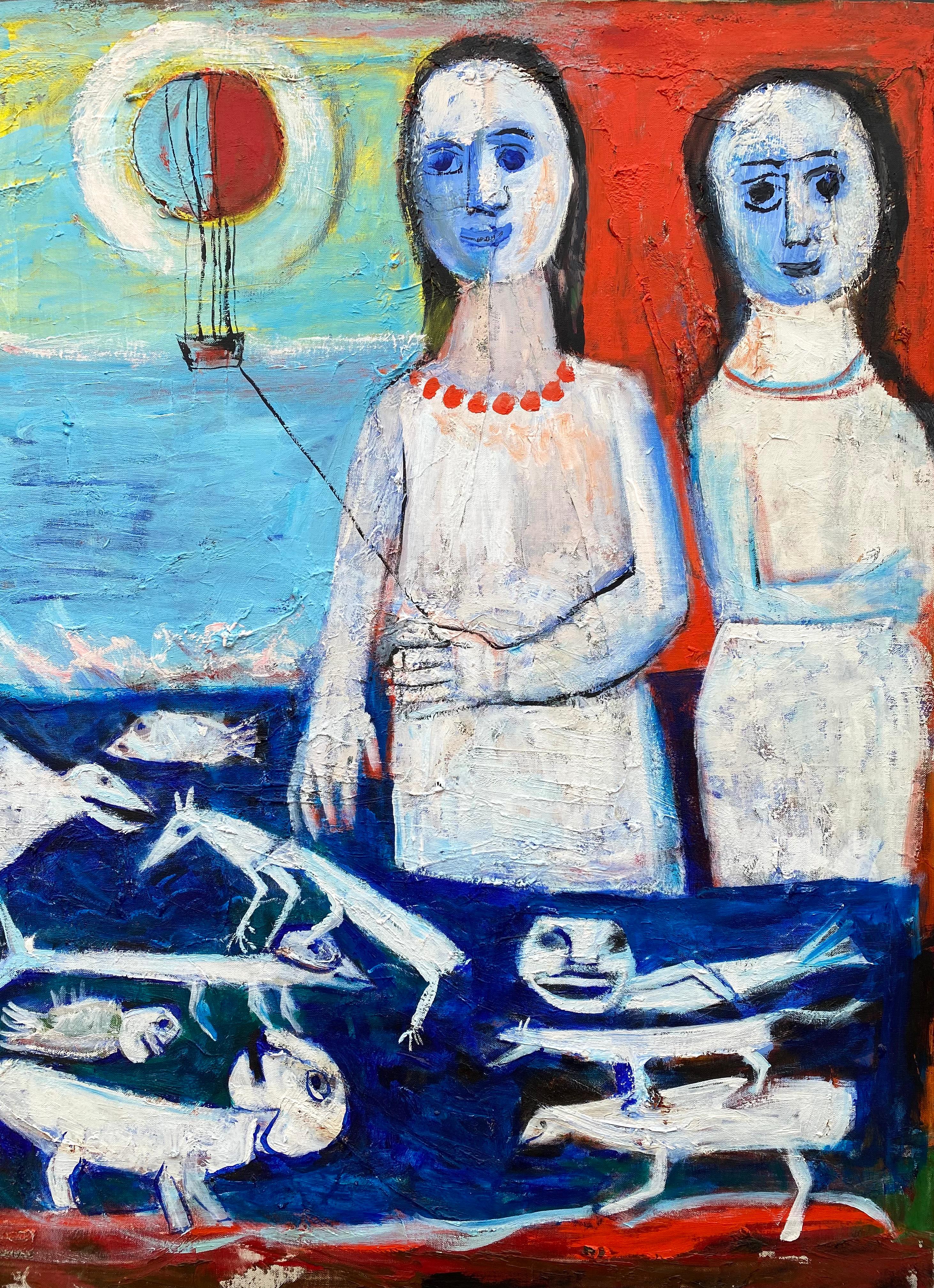 Figurative Painting Nahum Tschacbasov - Deux frères et sœurs