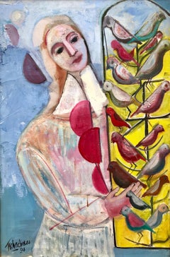 “Woman with Birdcage”