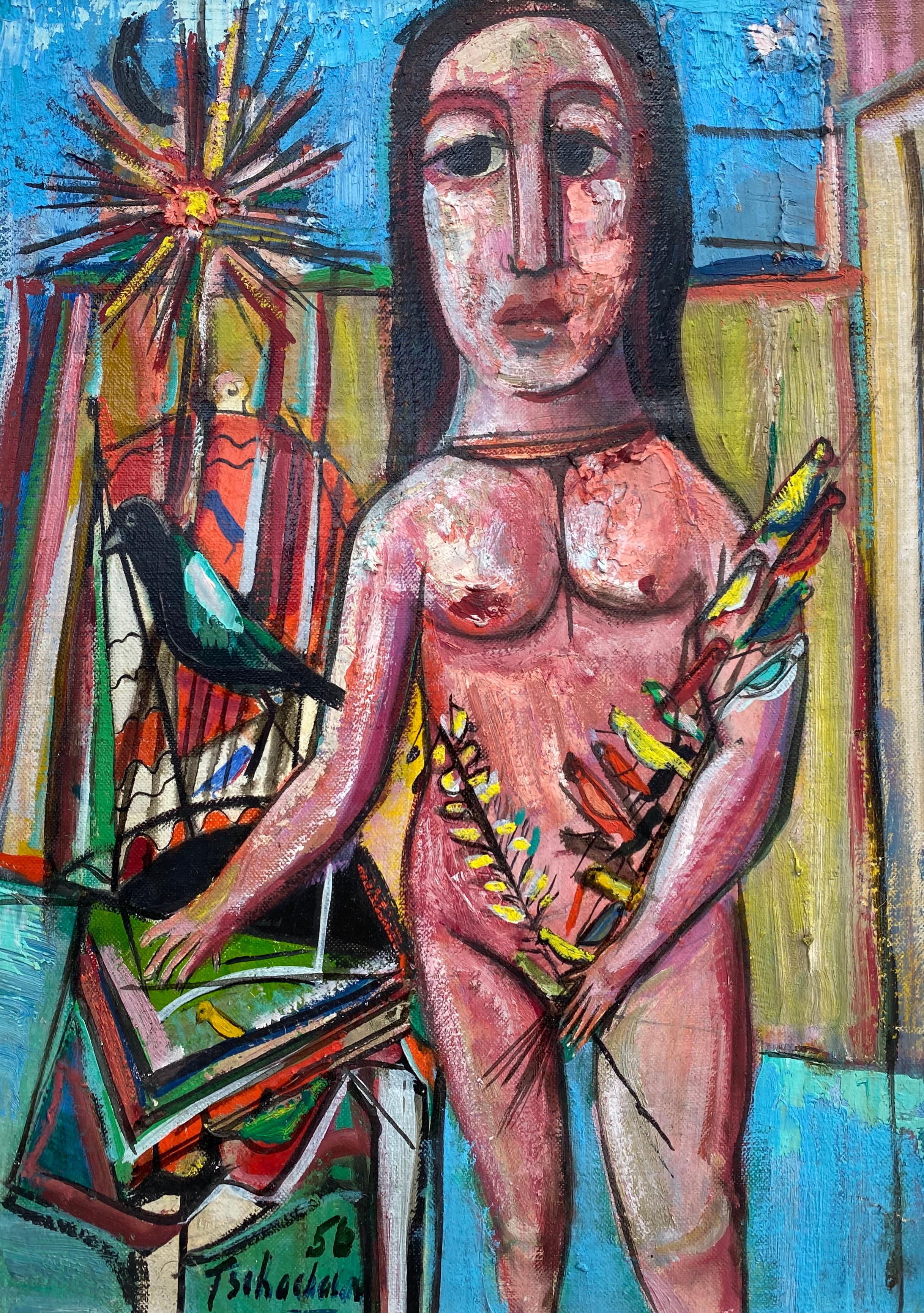 “Woman with Birds”