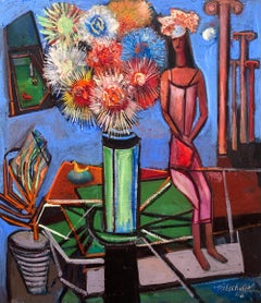 "Mujer con flores"