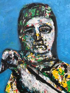 “Woman with Large Bird”