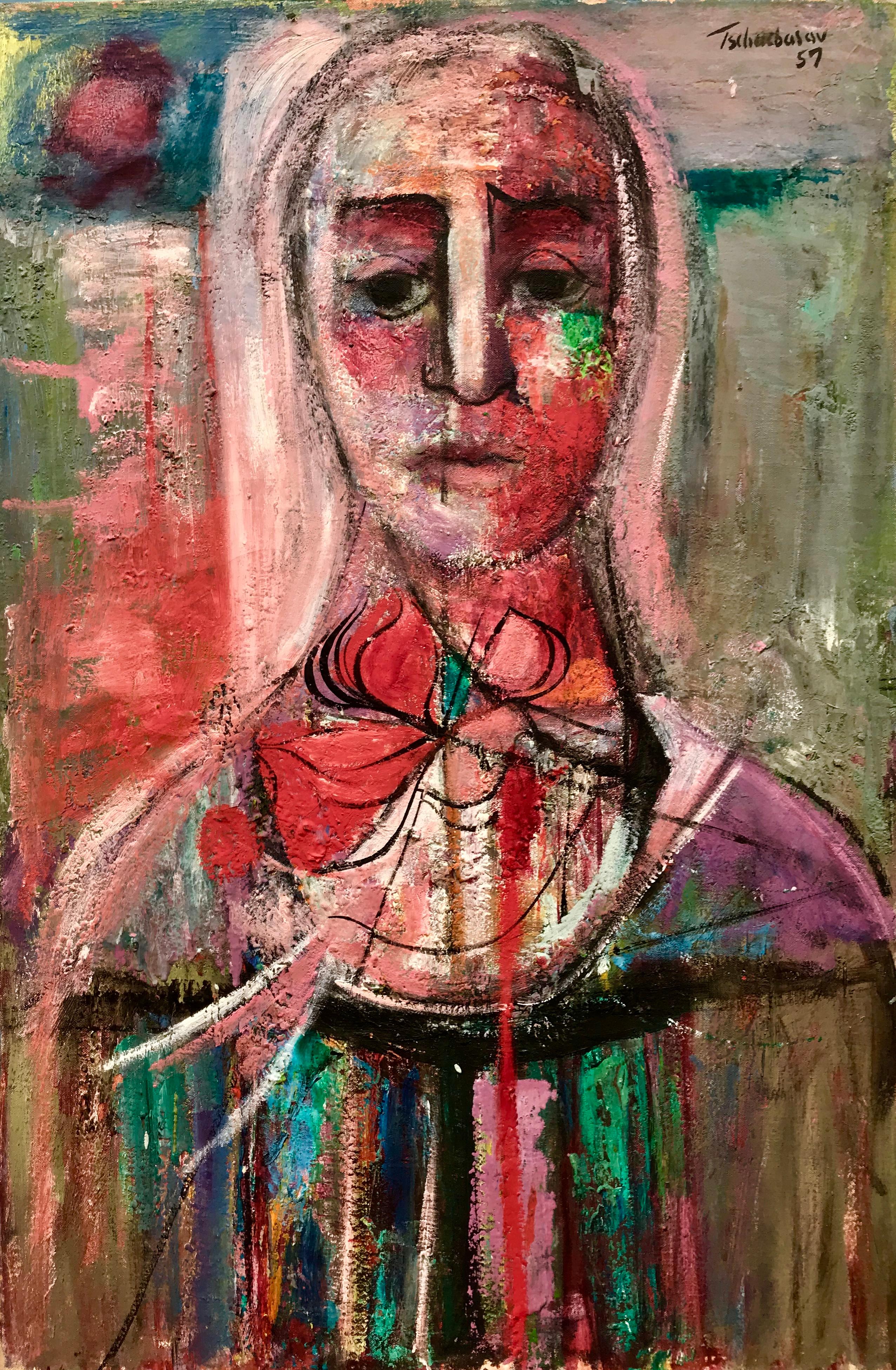 “Woman with Red Bow”