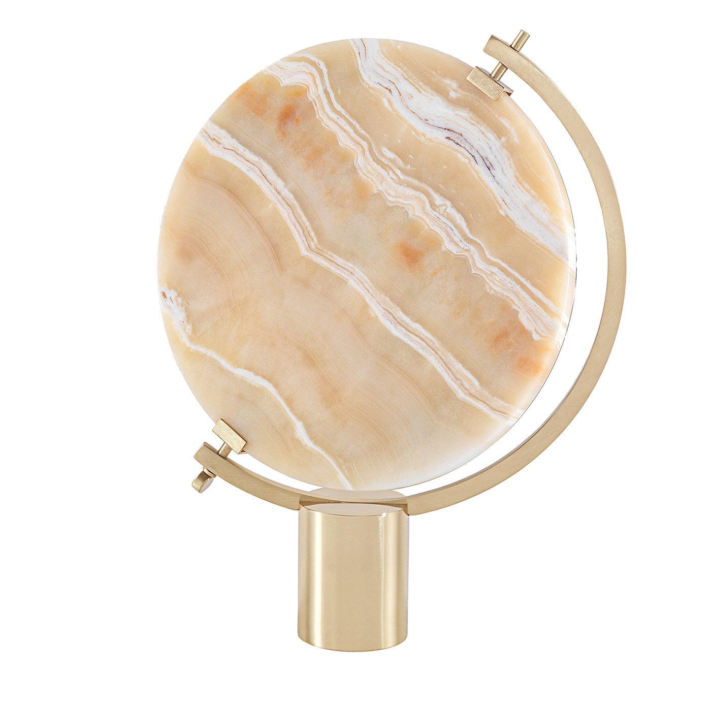 Naia Tabletop Mirror in Honey Onyx Marble by CTRLZAK In New Condition For Sale In Milan, IT
