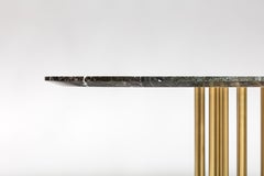 Naiad Designer Marble Dining Table with Brass or Stainless Steel Leg Custom Made