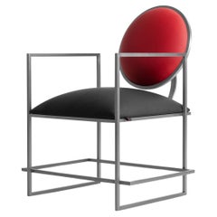 Naifu Metal and Faux Leathered Chair