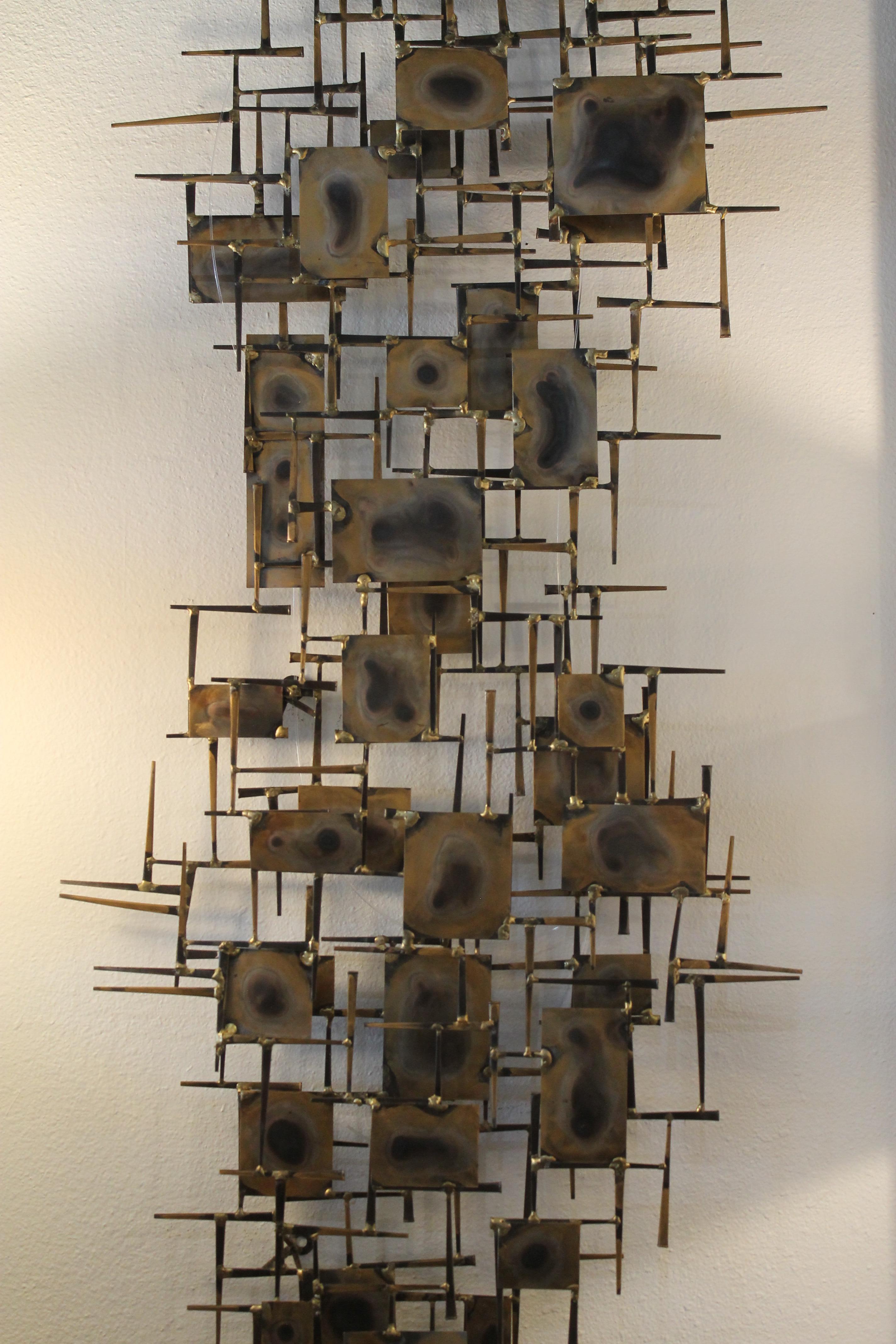 American Nail and Brass Wall Sculpture
