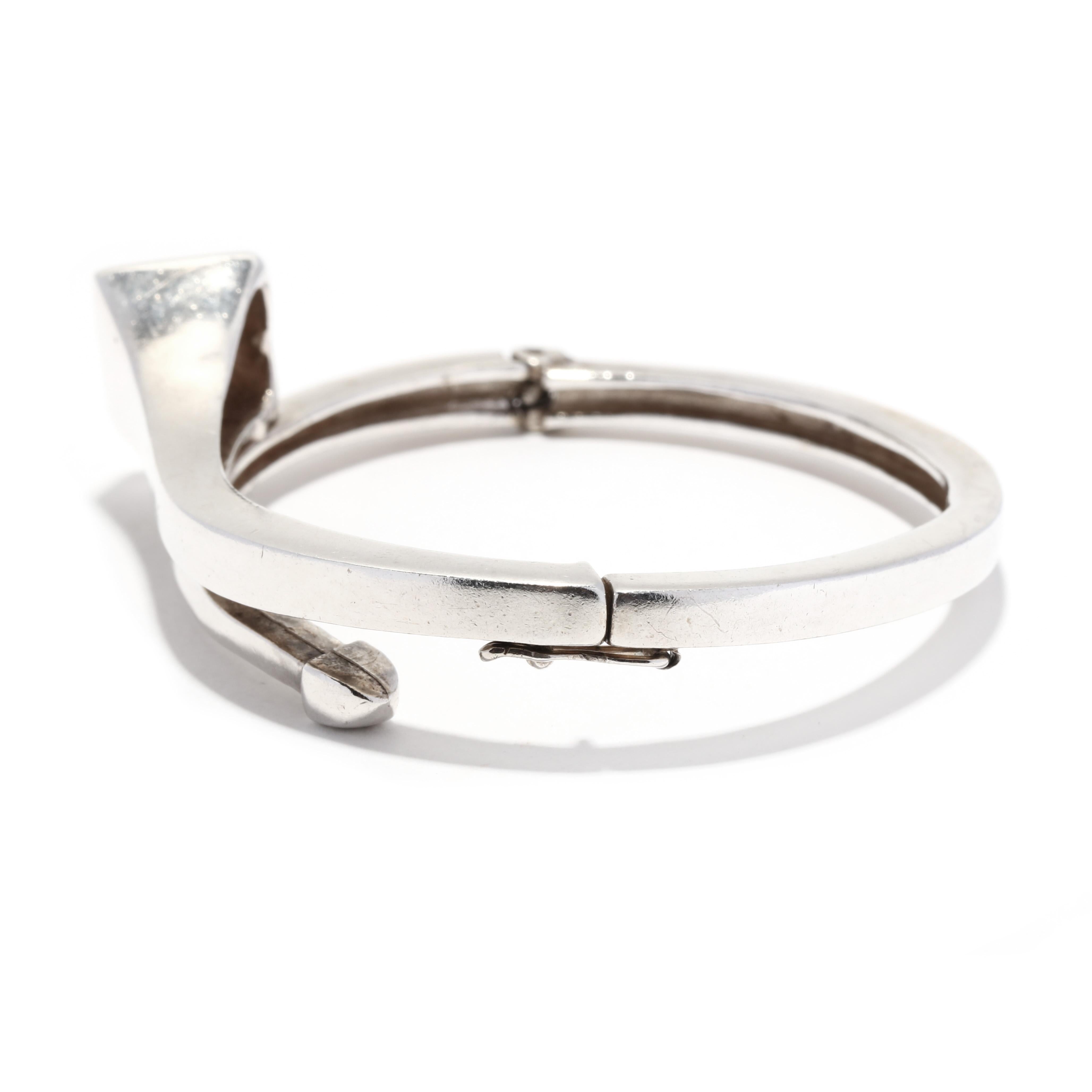 sterling silver nail bracelet