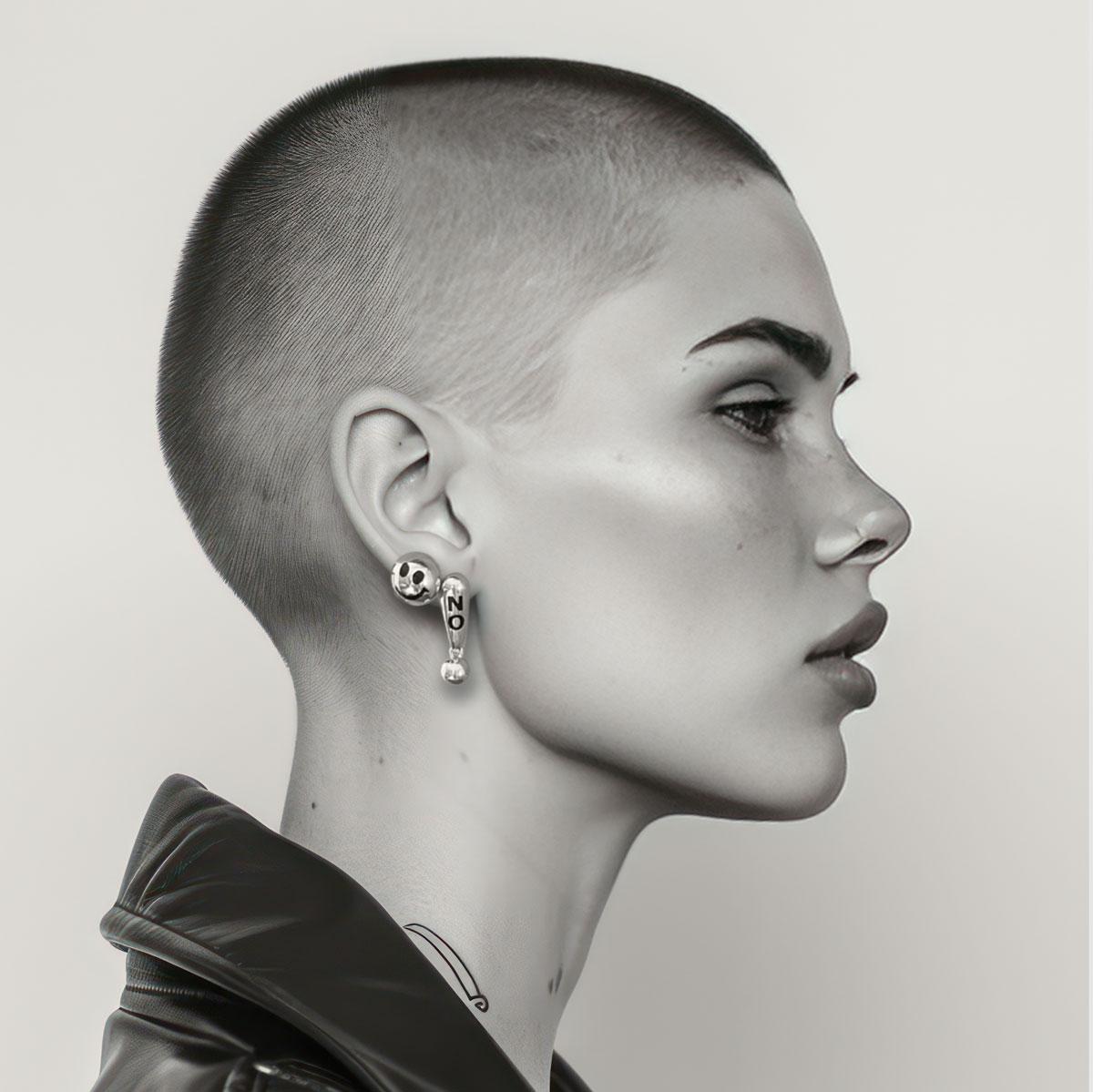 Orecchino Naimah Acid House Rodio In condizioni Nuovo in vendita a Istanbul, 34