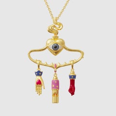 Naimah Balangandan Charm Holder Necklace