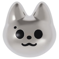 Naimah Bugcat-Ohrring aus Rhodium