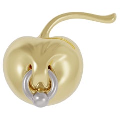Naimah Orecchino con ciliegia in oro vermeil